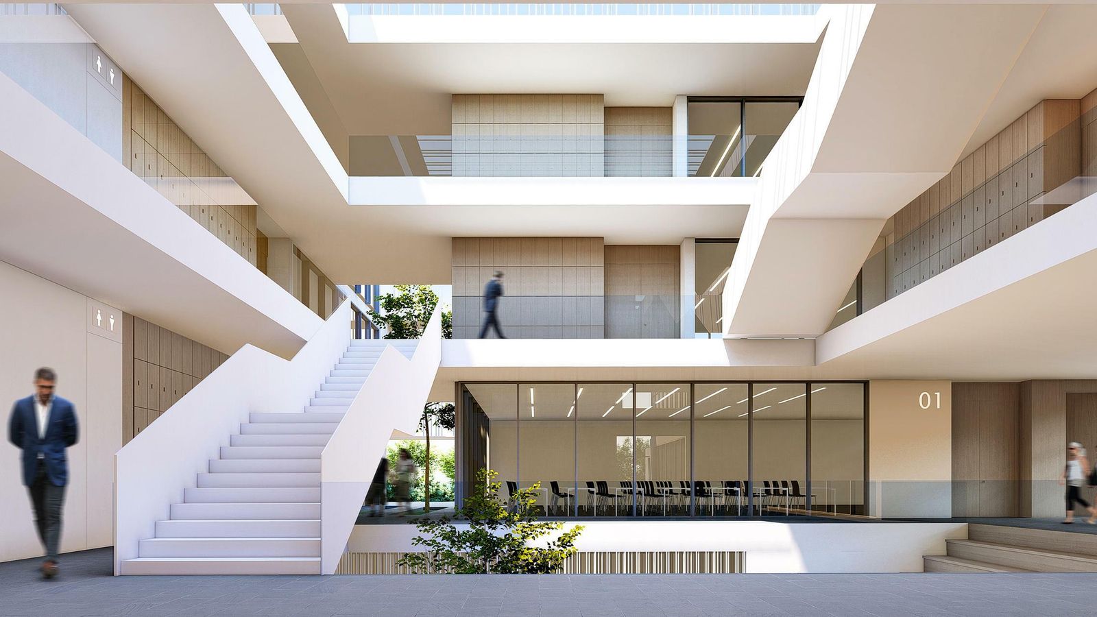 Nuevo aspecto en el interior de los edificios.