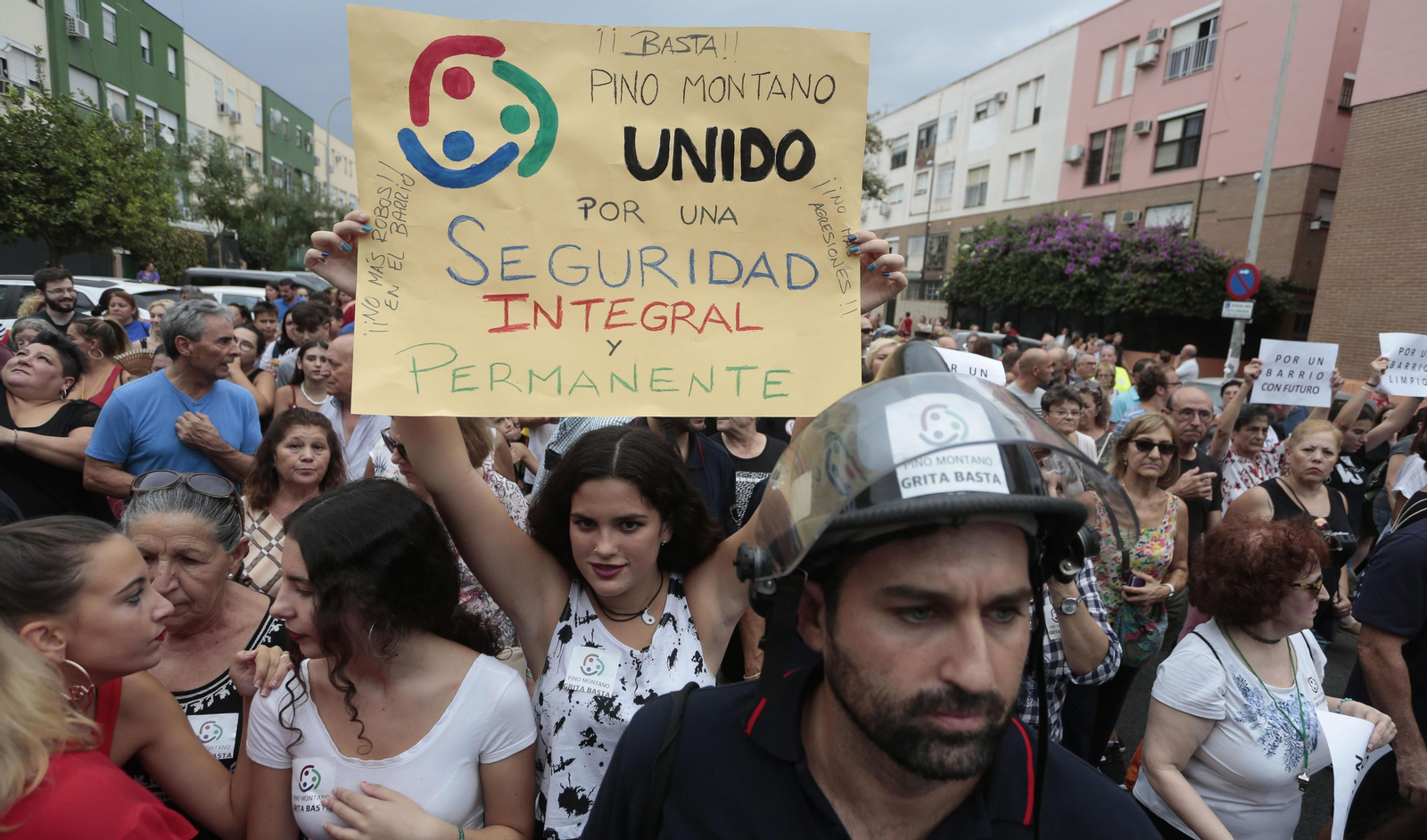 Las imágenes de la manifestación de Pino Montano