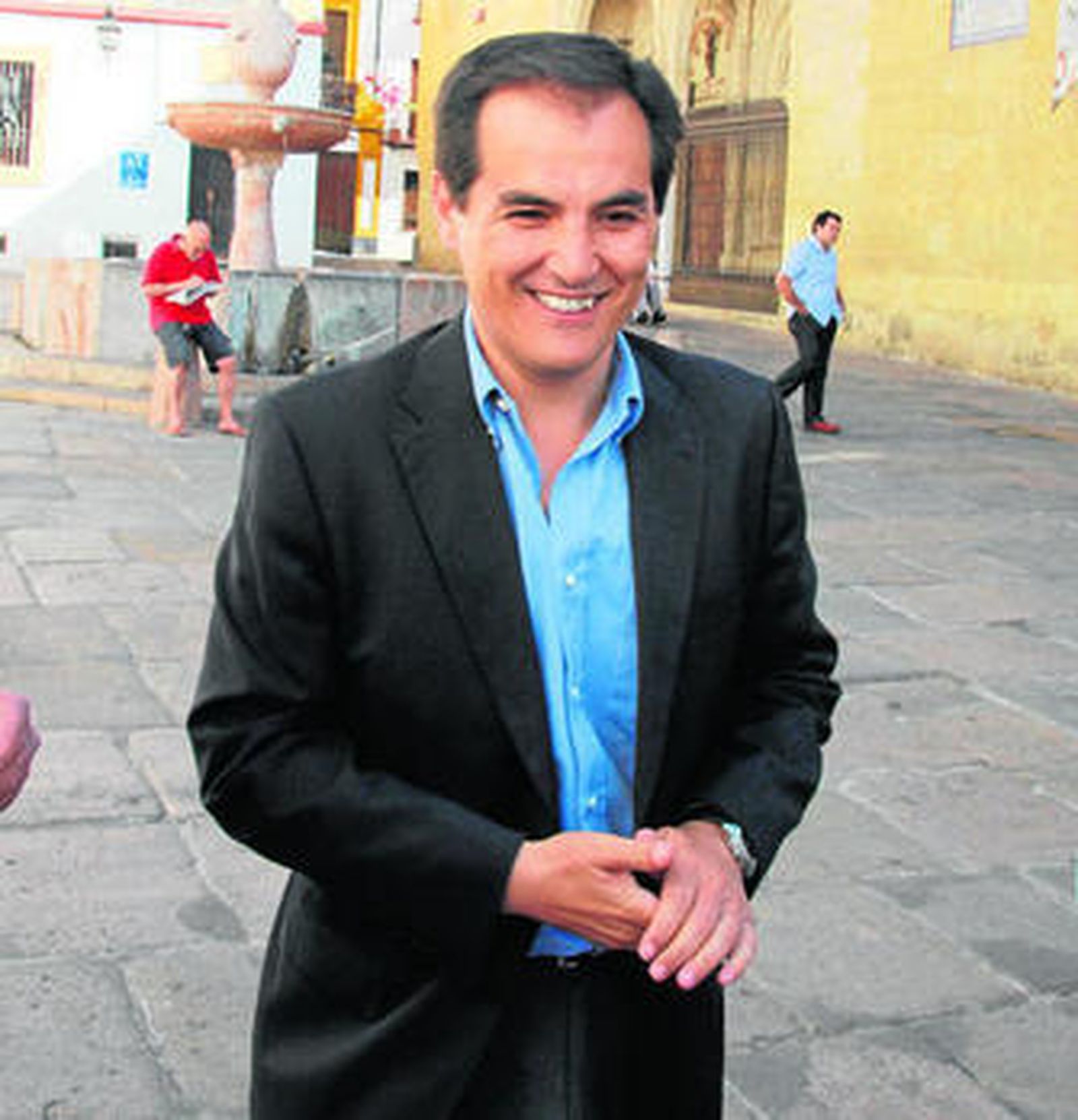 José Antonio Nieto, ayer, en la plaza del Potro.