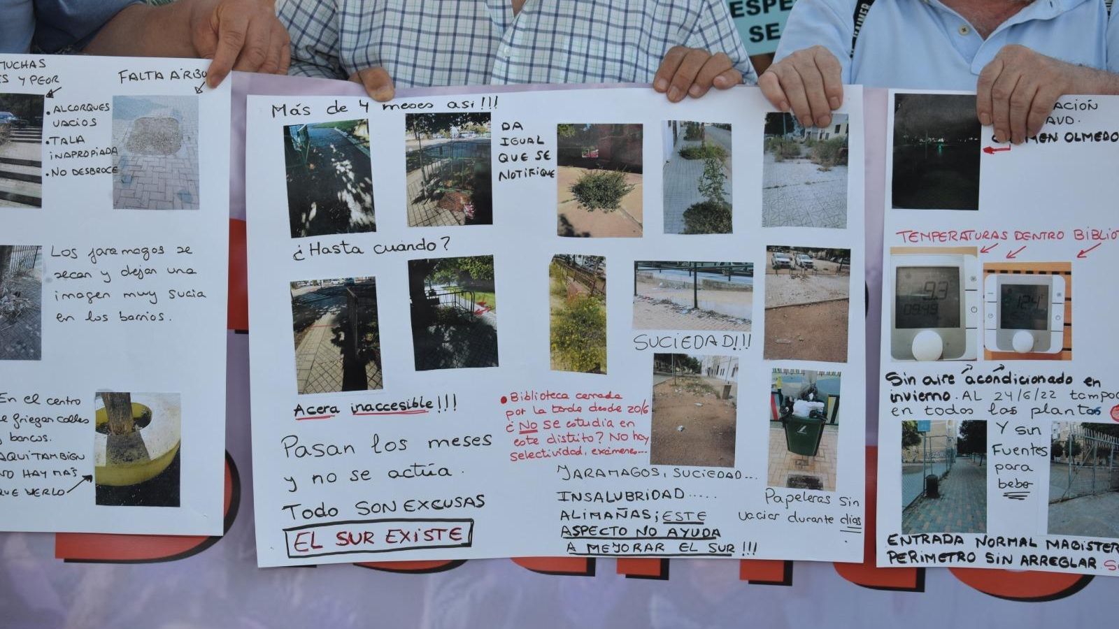 Una de las pancartas de los vecinos.