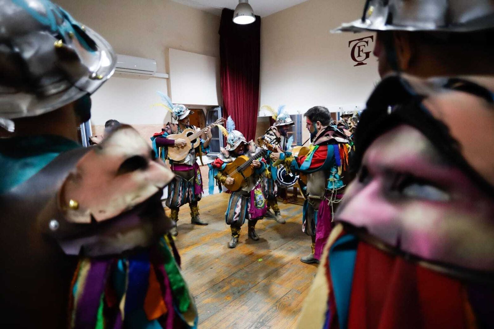 El ambiente en los camerinos del Falla