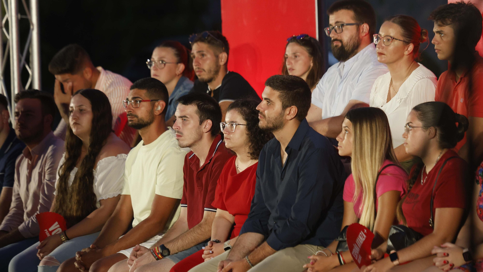 Las fotos del ministro Jose Manuel Albares durante el mitin en San Roque