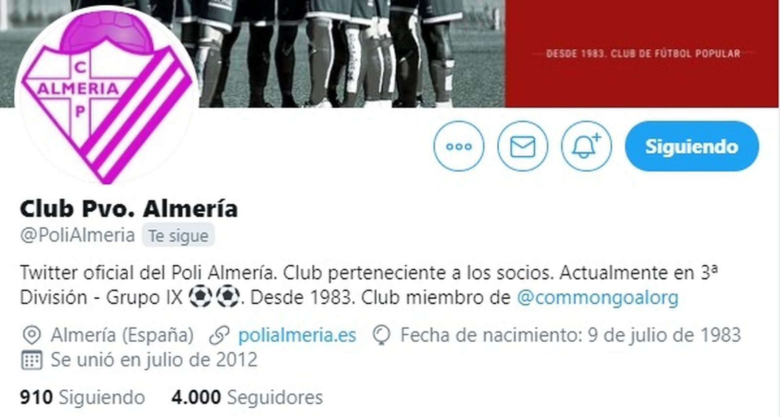 El Poli alcanza los 4.000 seguidores en 'Twitter'