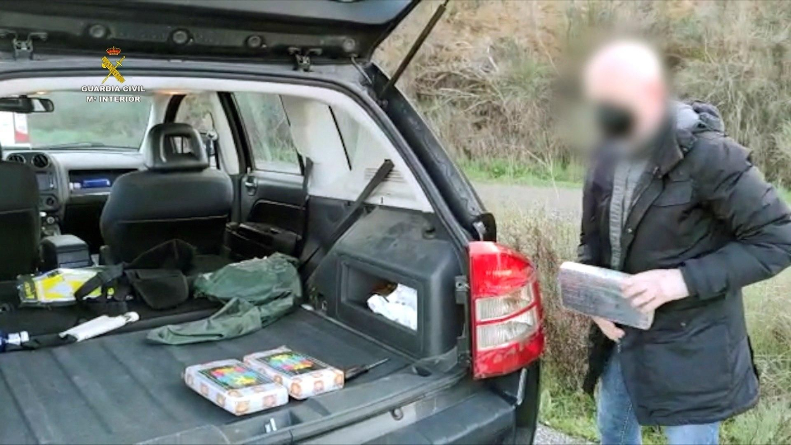 Uno de los vehículos usados para el transporte de la droga.
