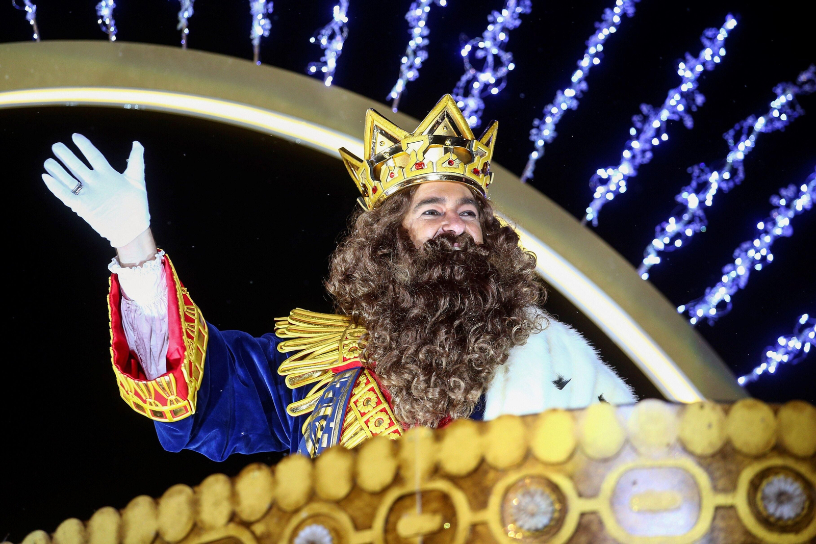 El Rey Baltasar en una cabalgata.