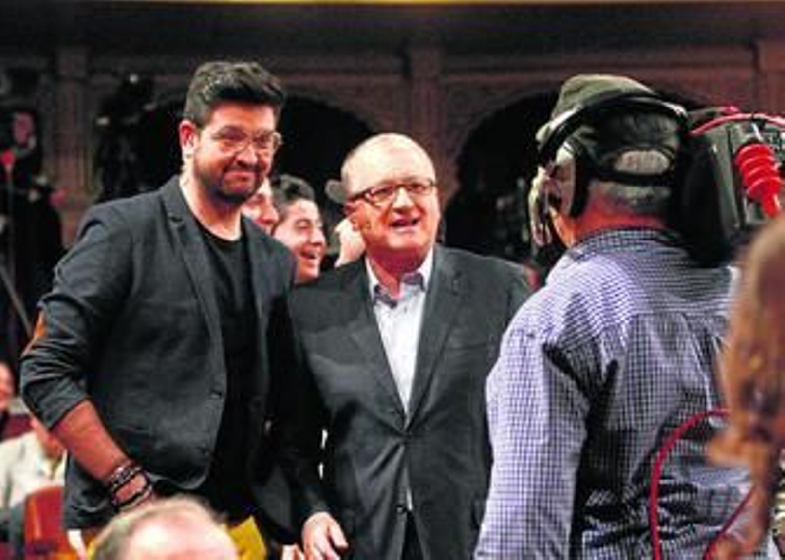 Manu Sánchez y Manolo Casal durante una de las retransmisiones del pasado concurso.