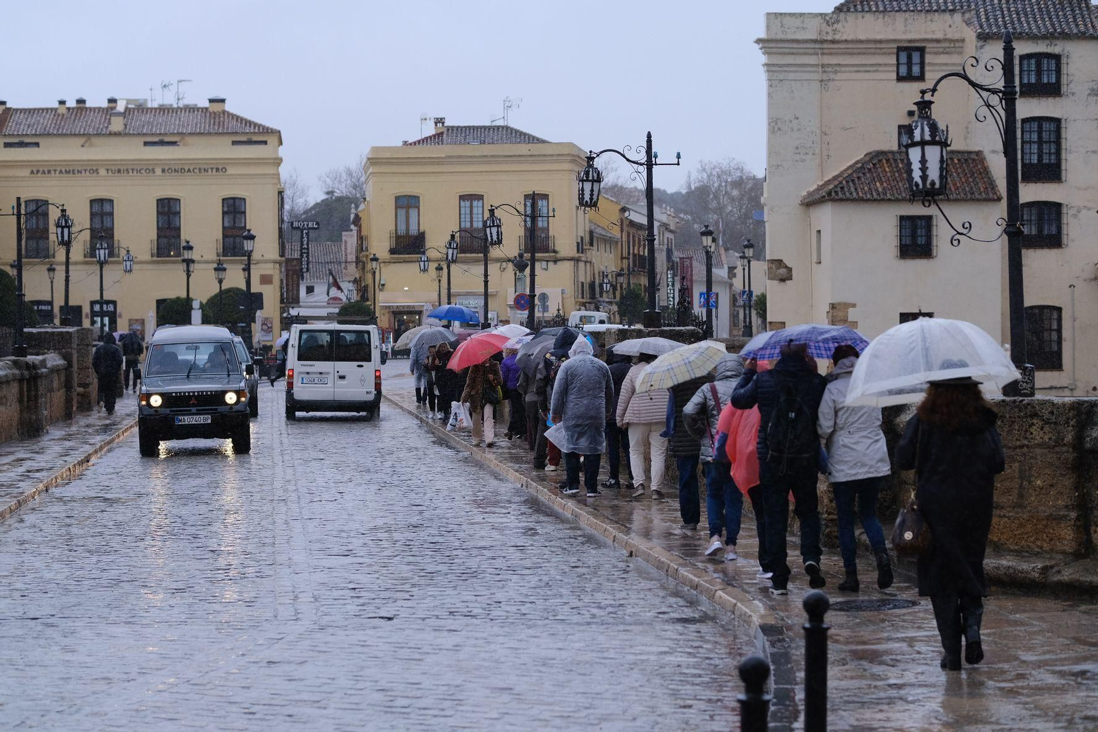 Las imágenes de la lluvia de la borrasca Karlotta en Ronda Las imágenes de la lluvia de la borrasca Karlotta en Ronda