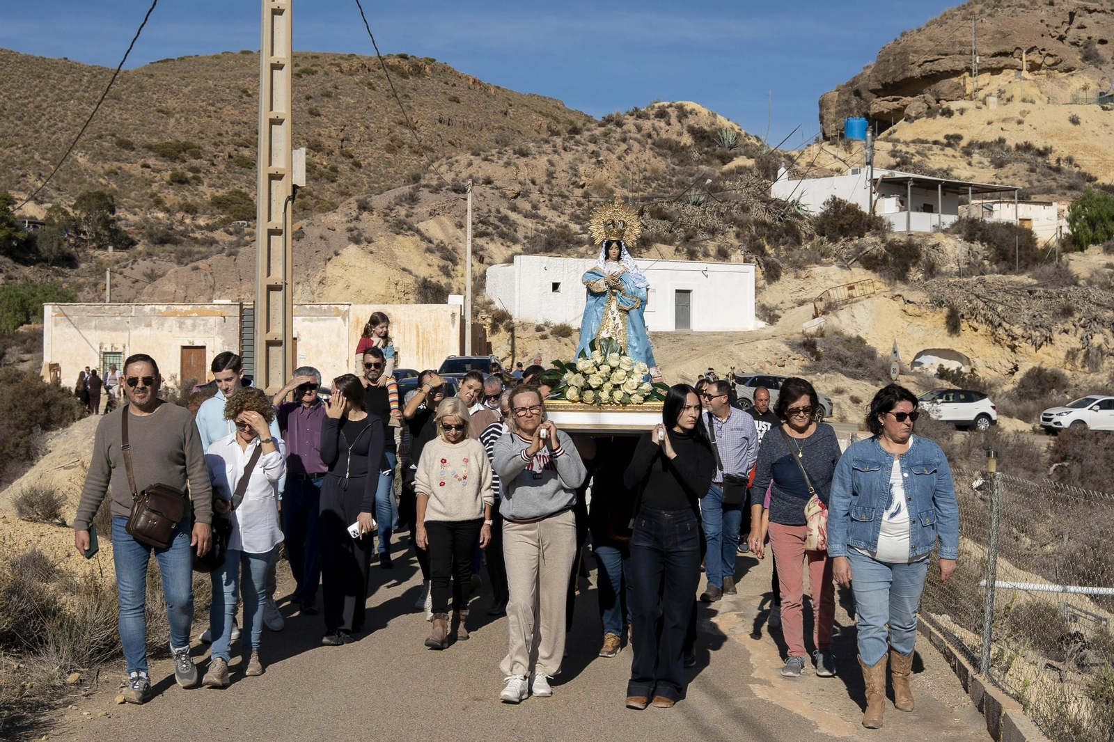 Las imágenes de la romería en Cuevas de Los Úbeda