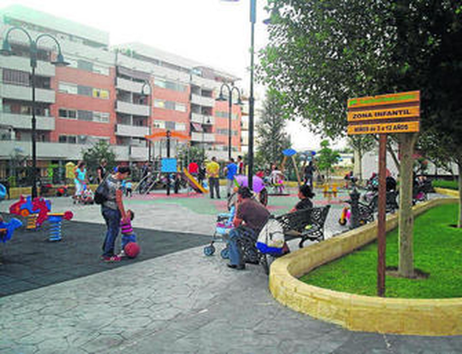 Un parque infantil de Mijas.