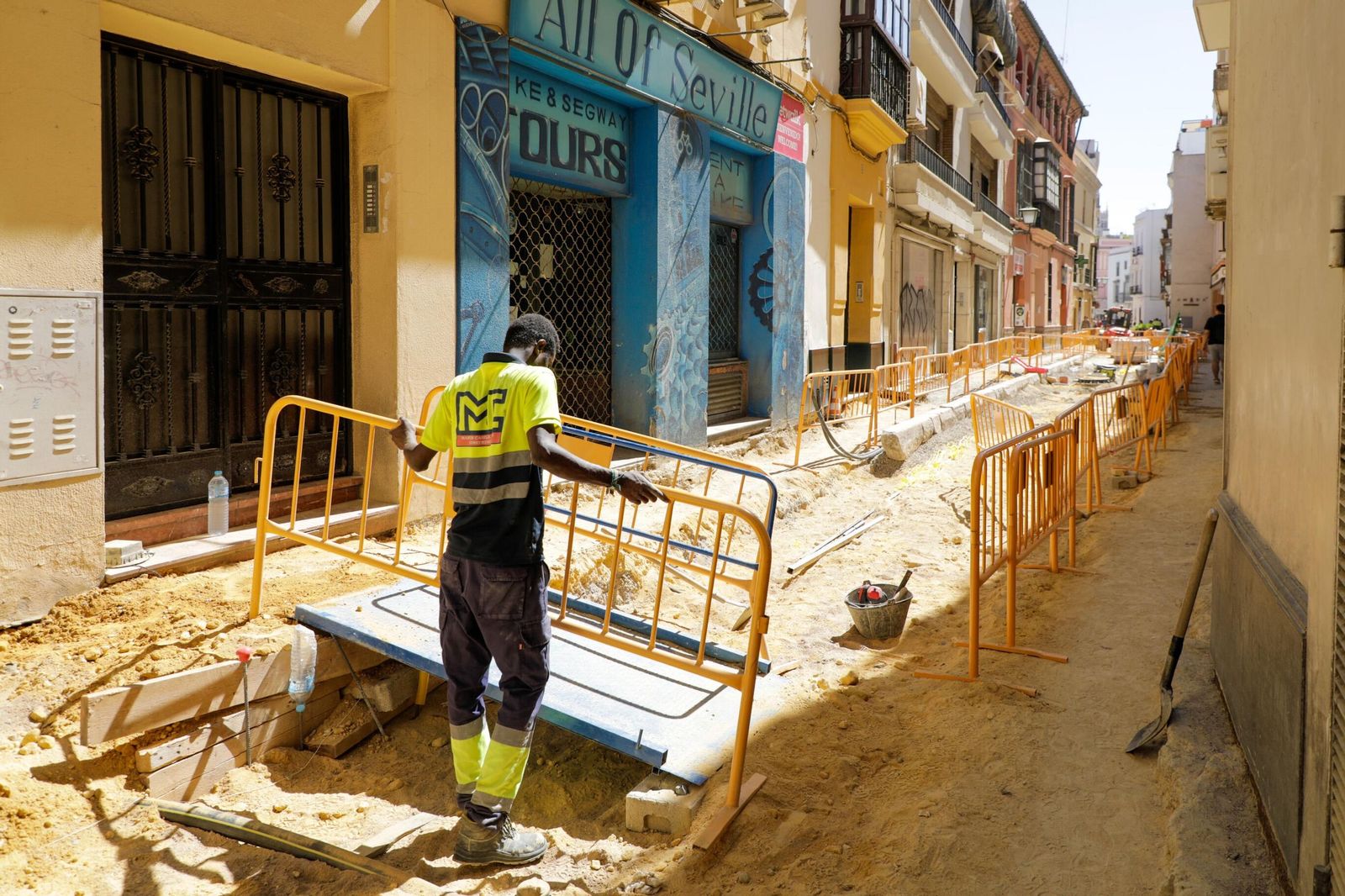 Las fotos de las obras en la calle Zaragoza de Sevilla