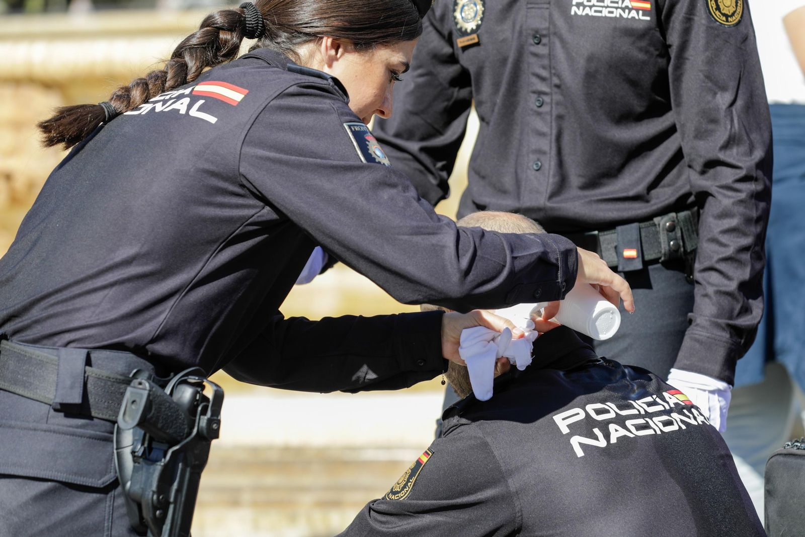 Plaza de España. Día de la Policía Nacional
