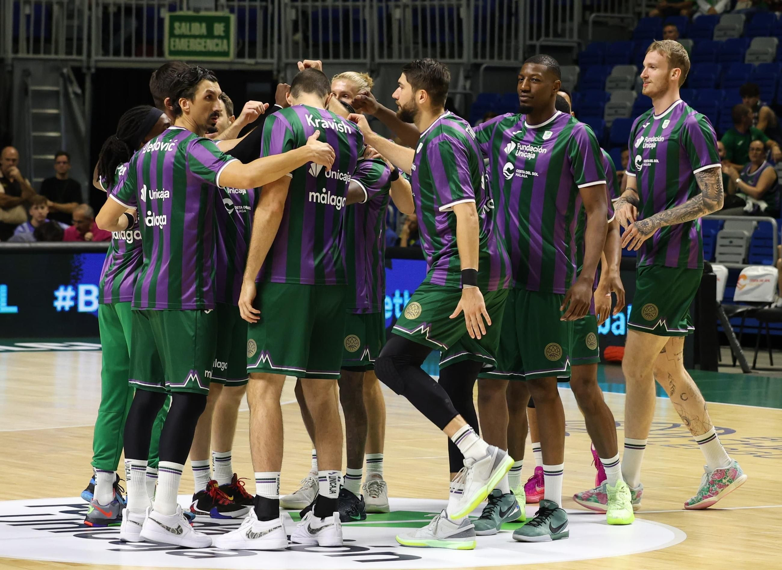 La plantilla del Unicaja. La plantilla del Unicaja.
