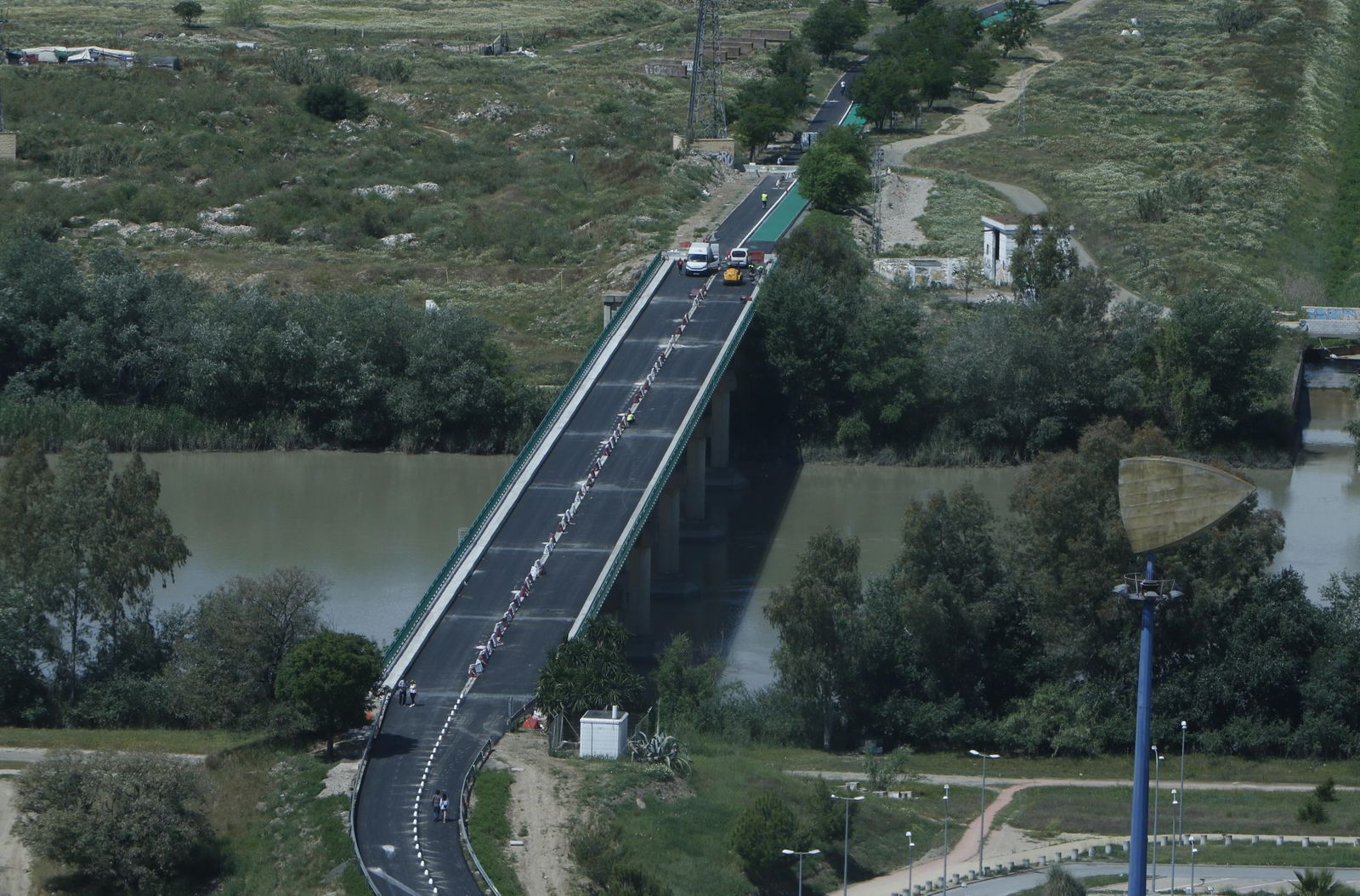 Estado actual de la obra en el puente de la Señorita, esta semana.