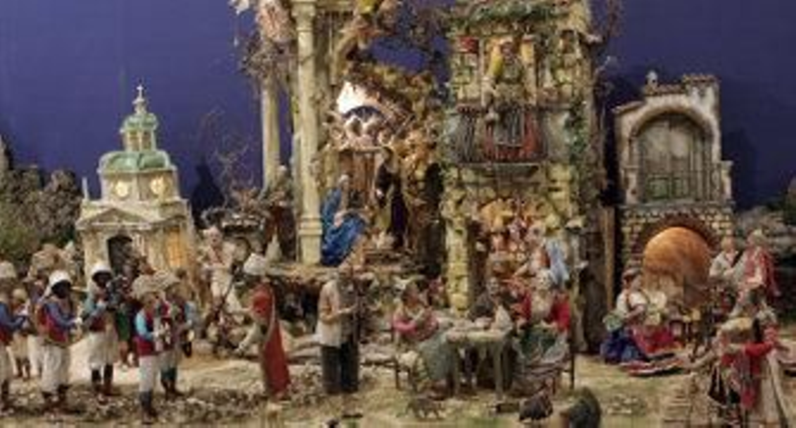 El realismo de los músicos llena de colorido una de las escenas del Nacimiento napolitano de la Caridad. / Juan Carlos Muñoz