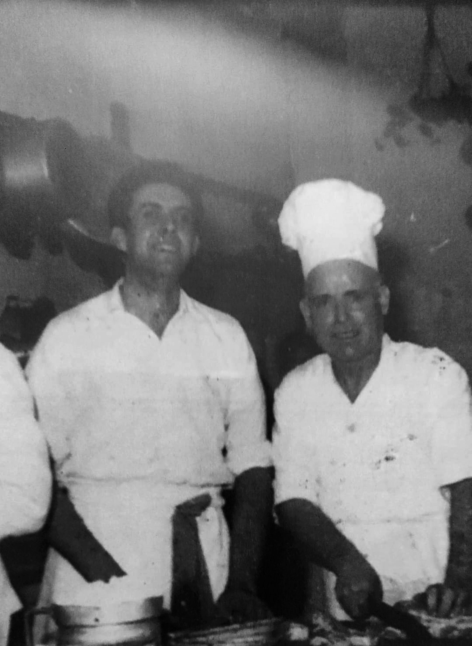 El maestro de cocina Morales con Rodrigo