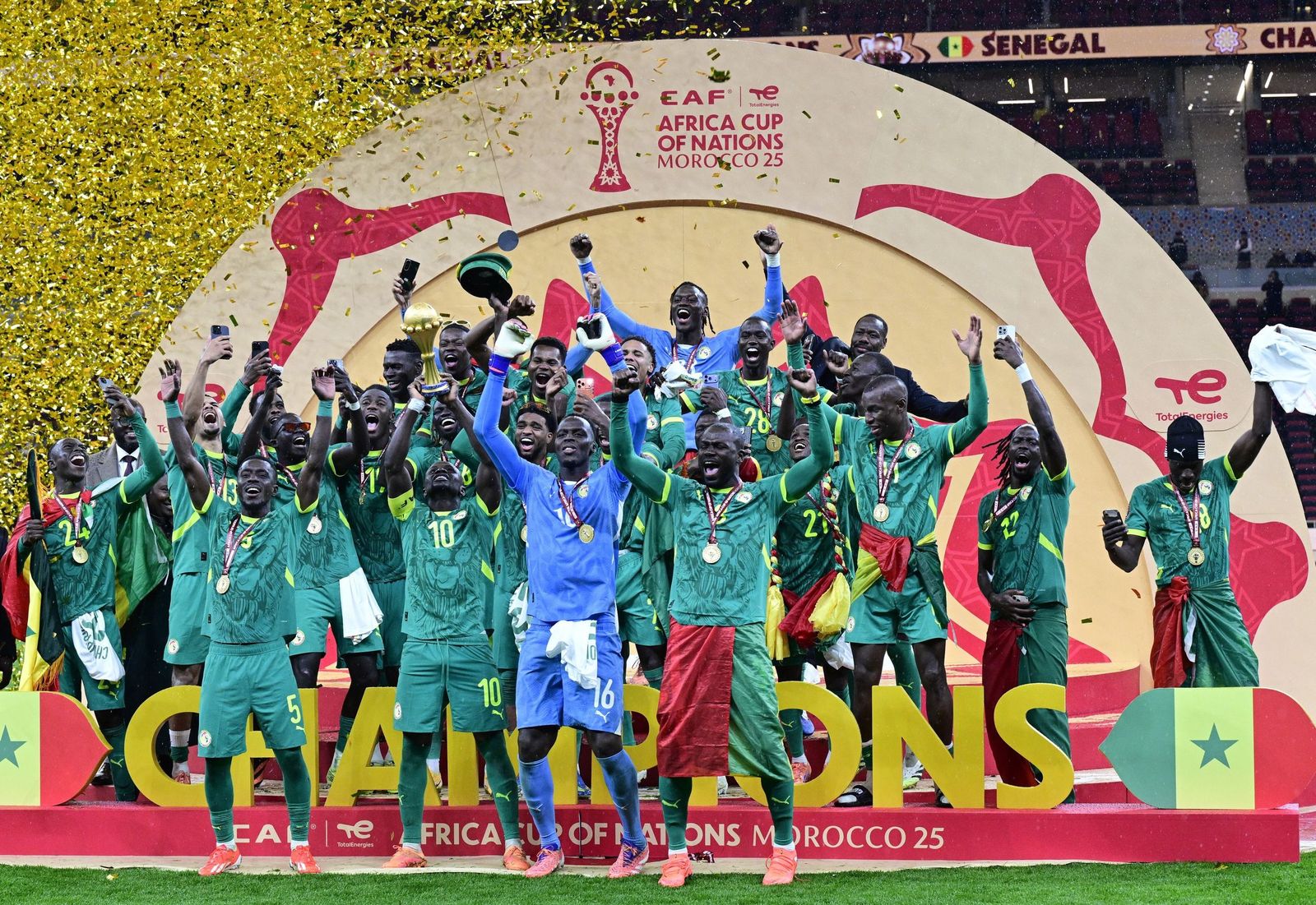 Las fotos de la final entre Marruecos y Senegal en la Copa África