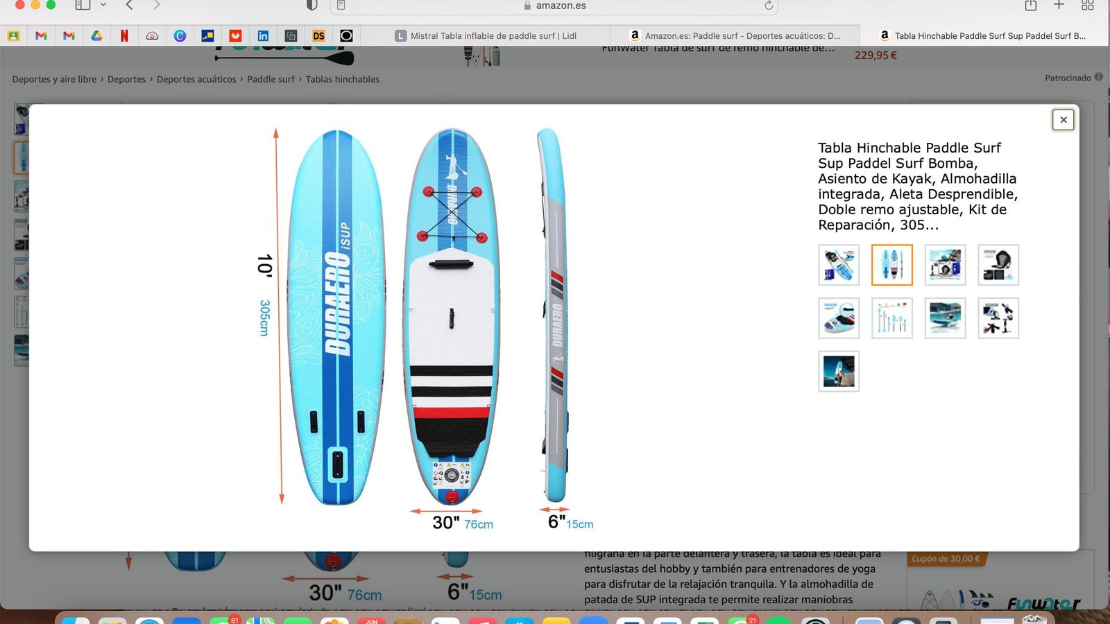 Tabla Hinchable Paddle Surf con asiento de Kayak