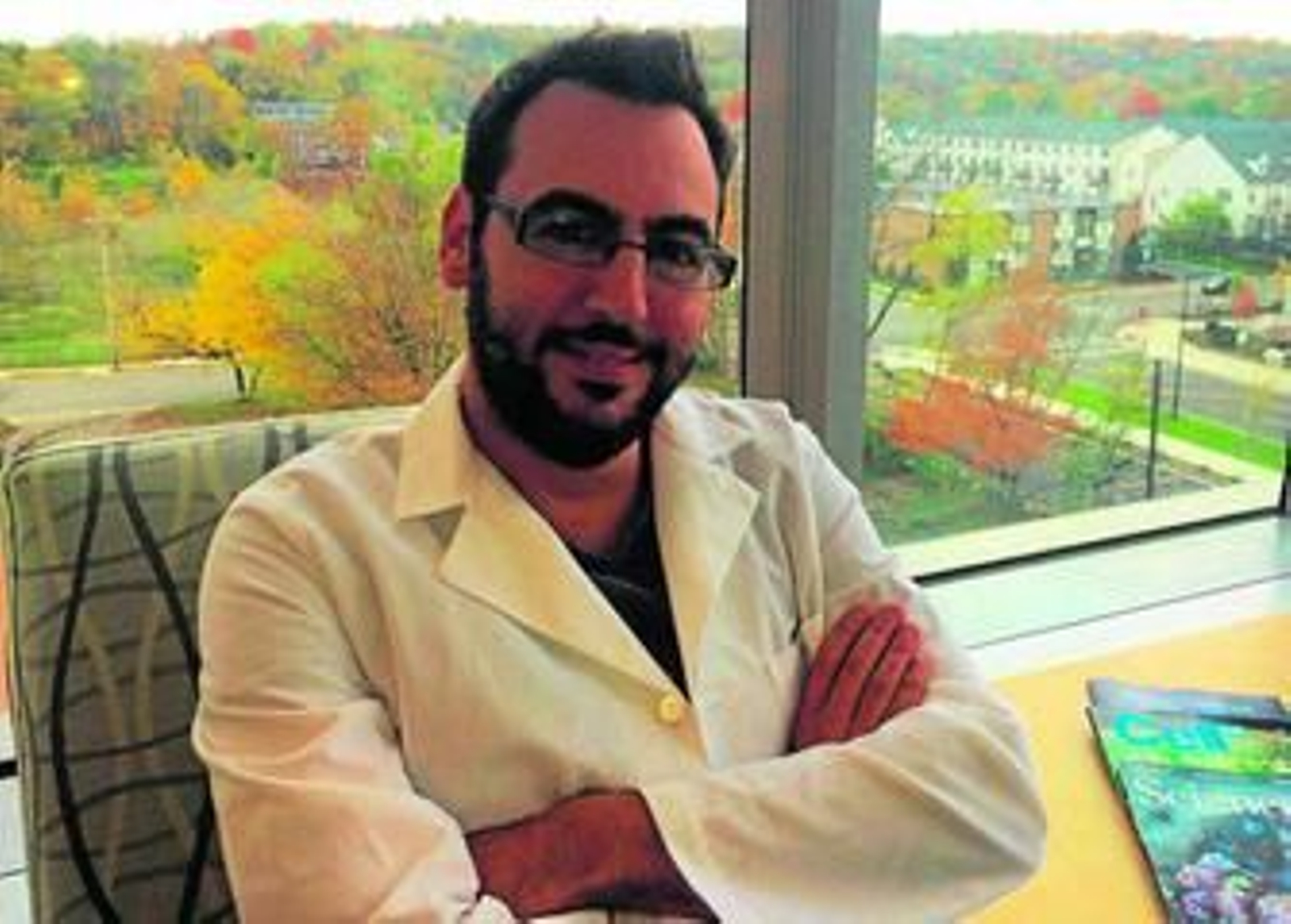 Manuel Blandino, en una imagen tomada esta semana en el edificio de la Universidad de Michigan donde trabaja.