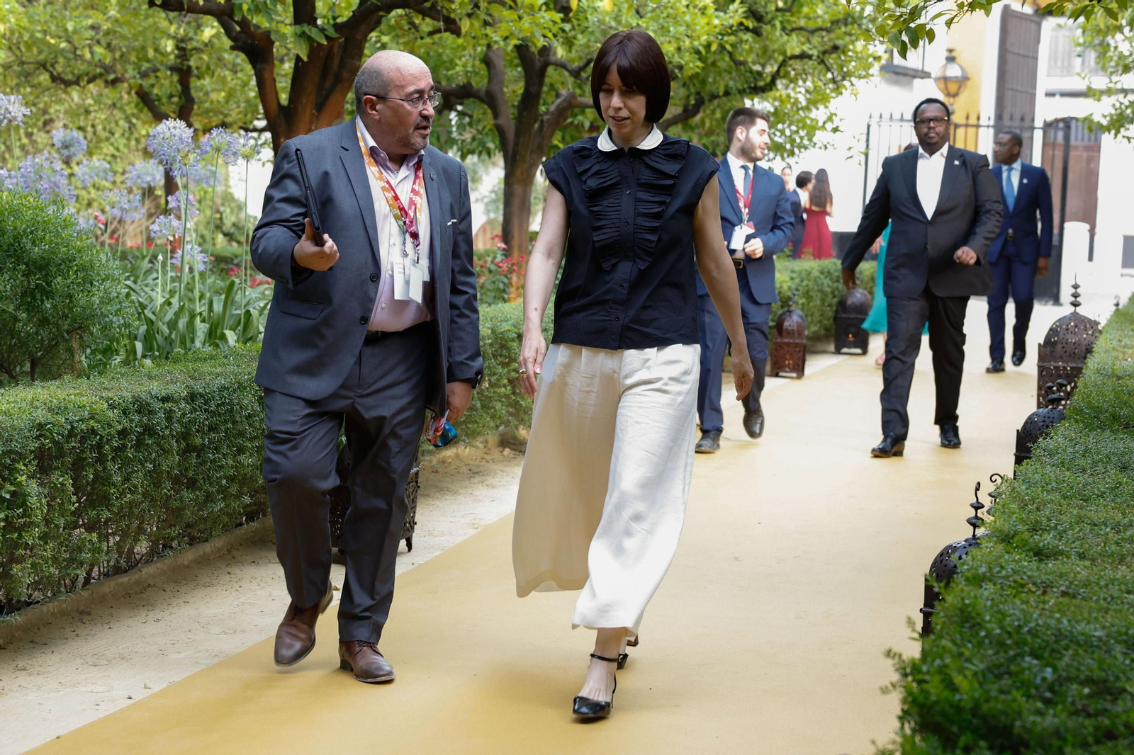Las fotos de la cena de la cumbre de la ONU en el Palacio de las Dueñas de Sevilla