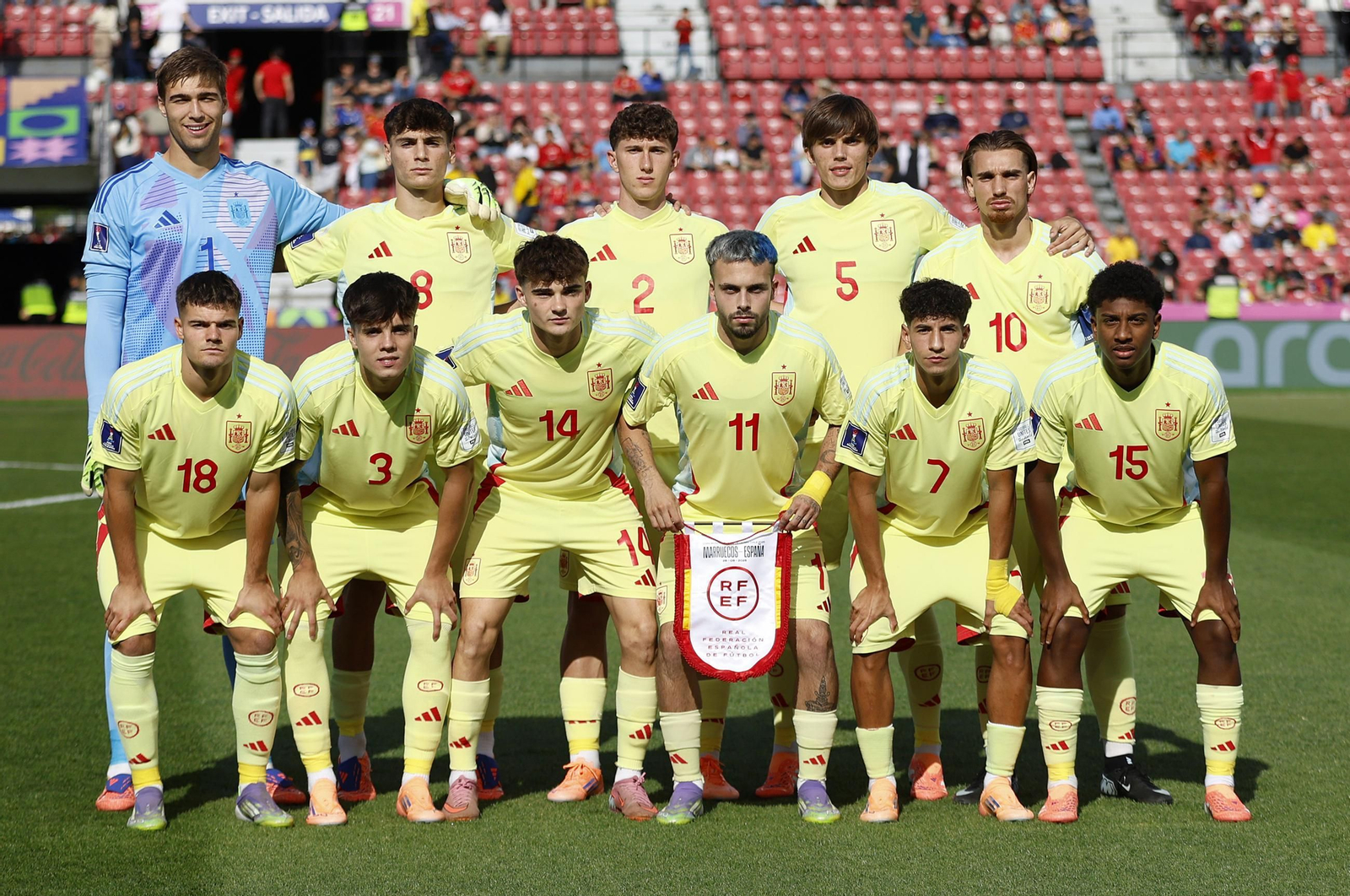 El once inicial de España sub 20 ante Marruecos