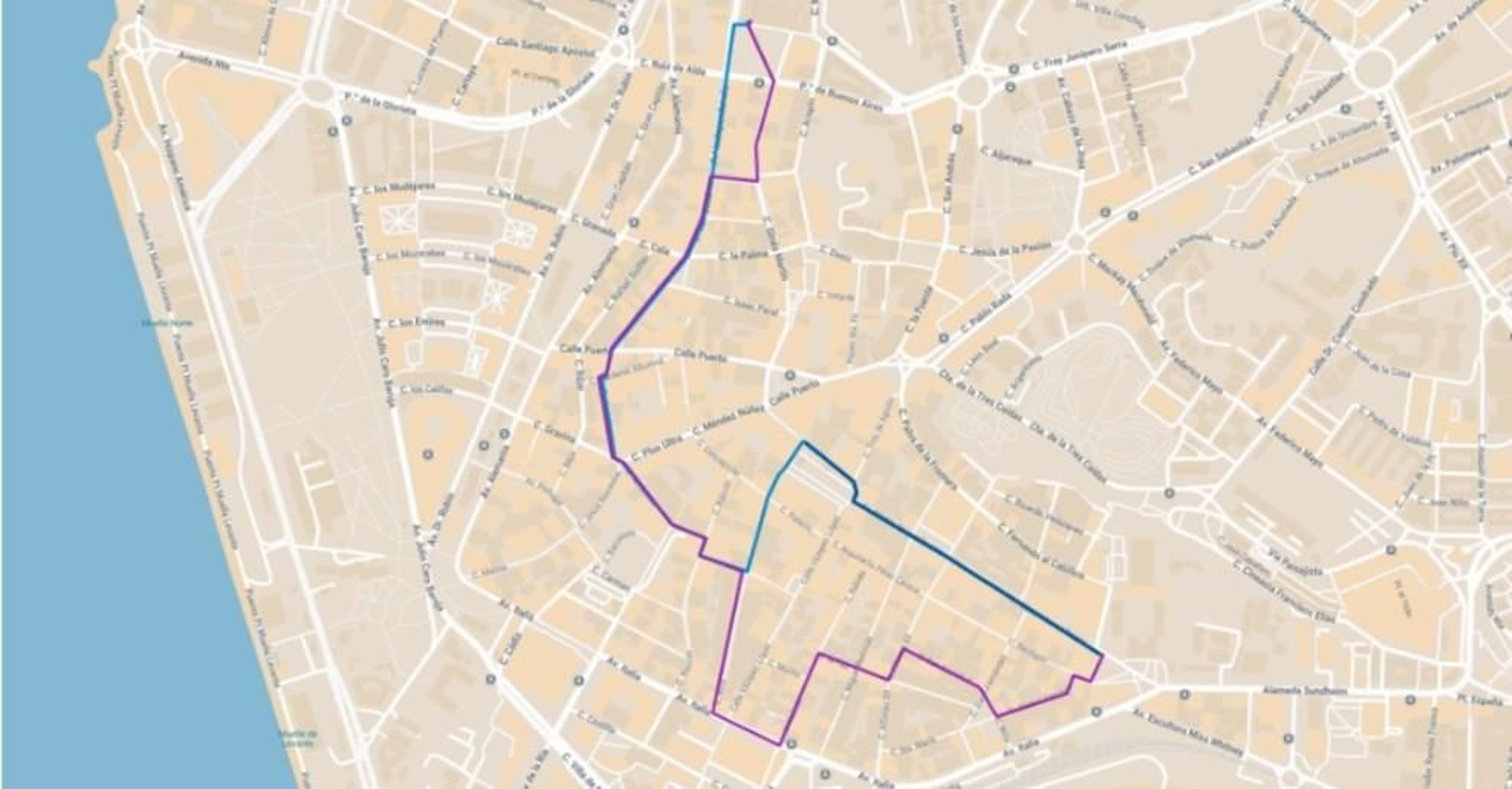 Recorrido para la Magna Mariana de Huelva.