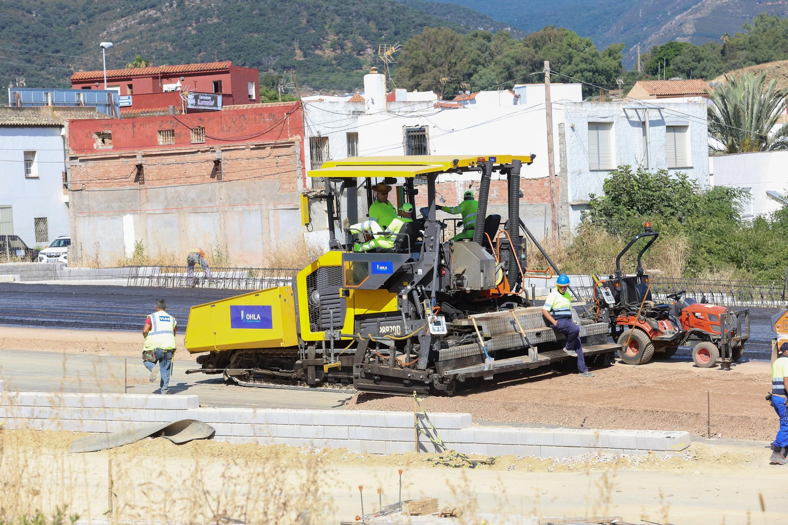Fotos del estado de las obras del Acceso Sur a Algeciras en Los Pastores