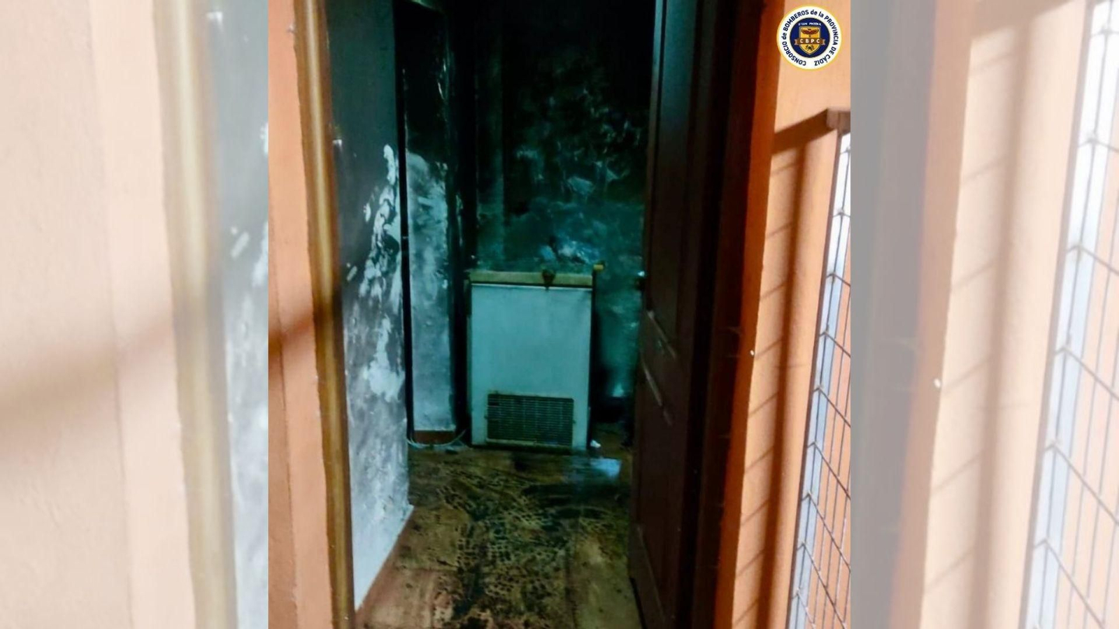 La zona donde comenzó el fuego, según los bomberos.