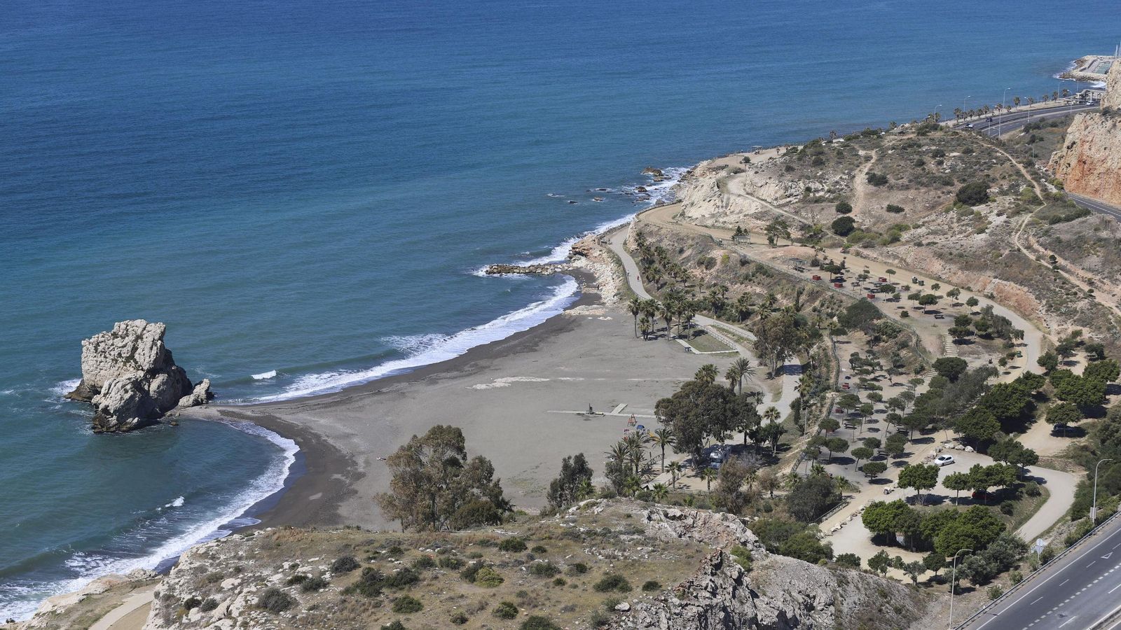 La playa del Peñón del Cuervo.