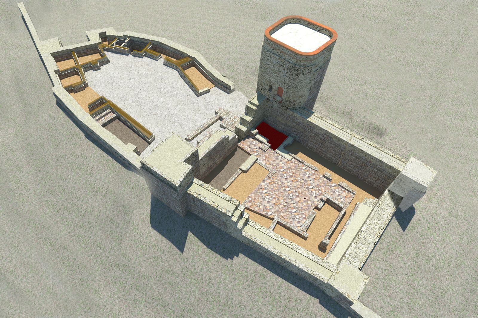 Recreación del castillo de Castro el Viejo, en Torreparedones, Baena.