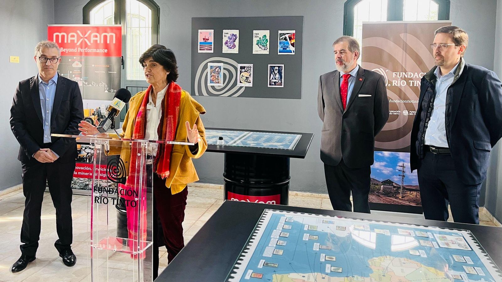 María Benjumea Cabeza, presidenta de la Fundación Río Tinto, en la inauguración de la exposición.