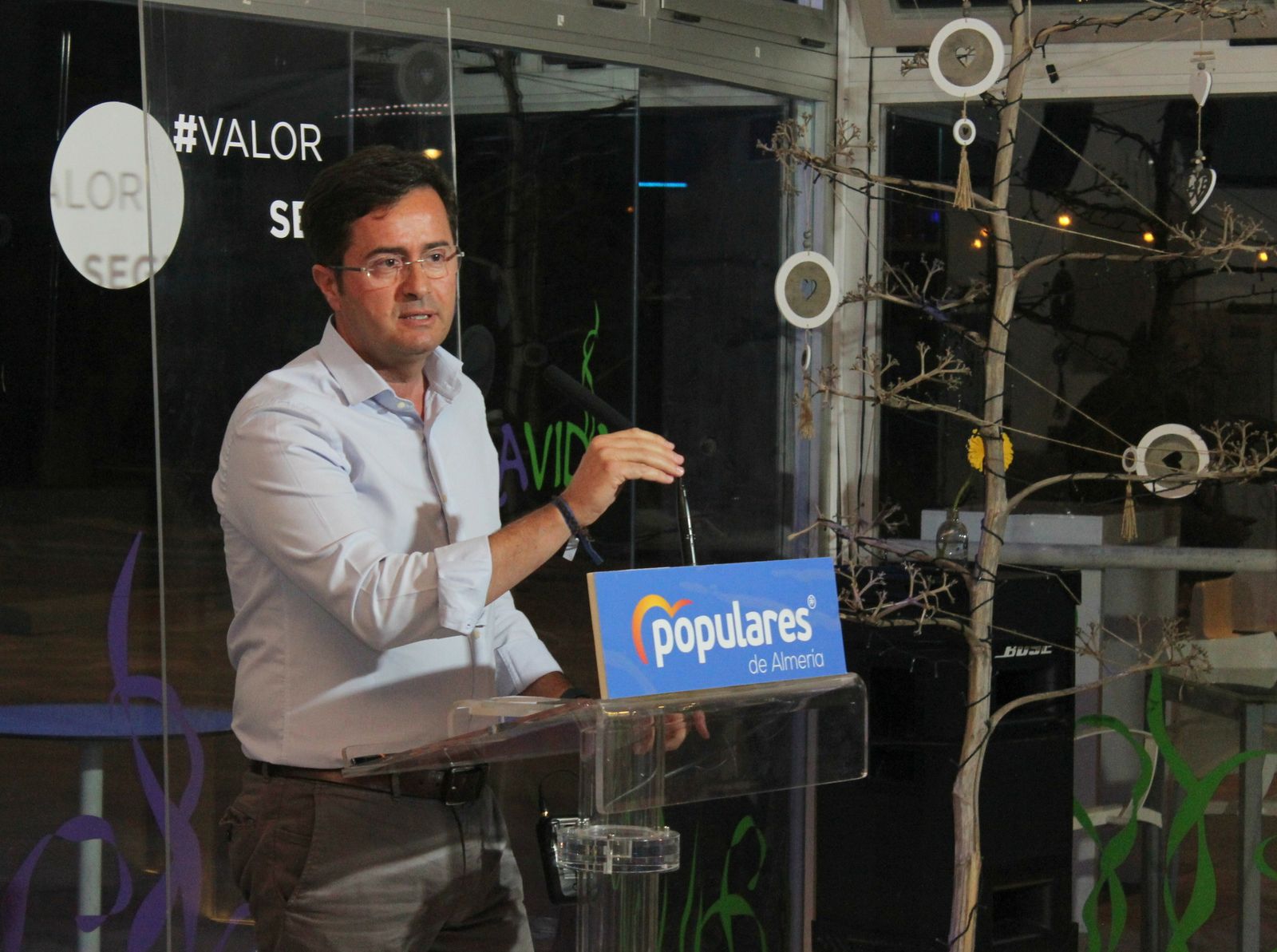 Francisco Góngora, durante un mitin de la presente campaña electoral.