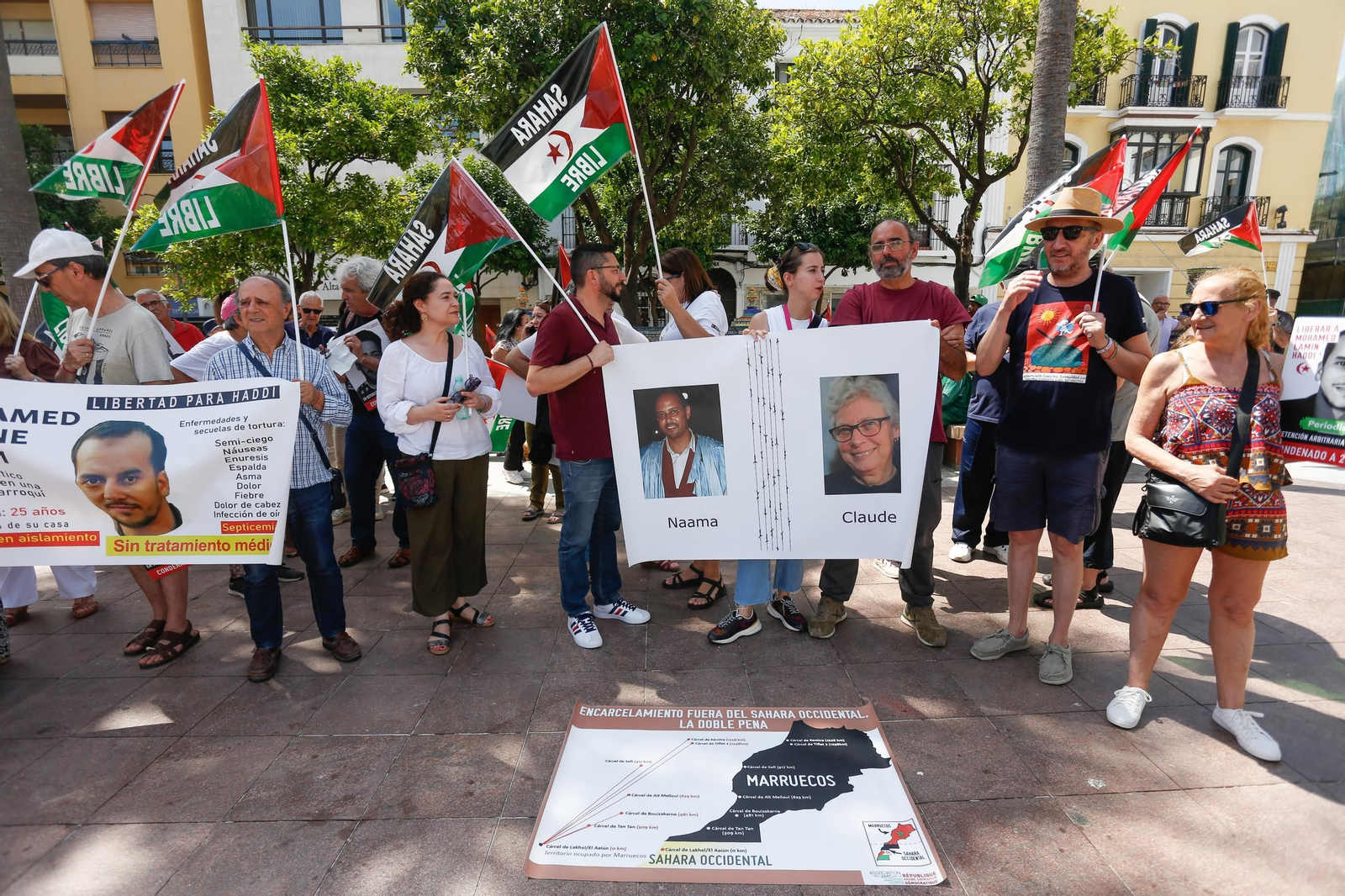 Las fotos de la concentración por los presos políticos saharauis en Algeciras