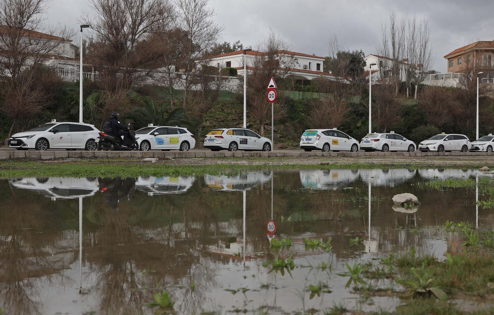 Fotos de las protestas de los taxistas en Algeciras