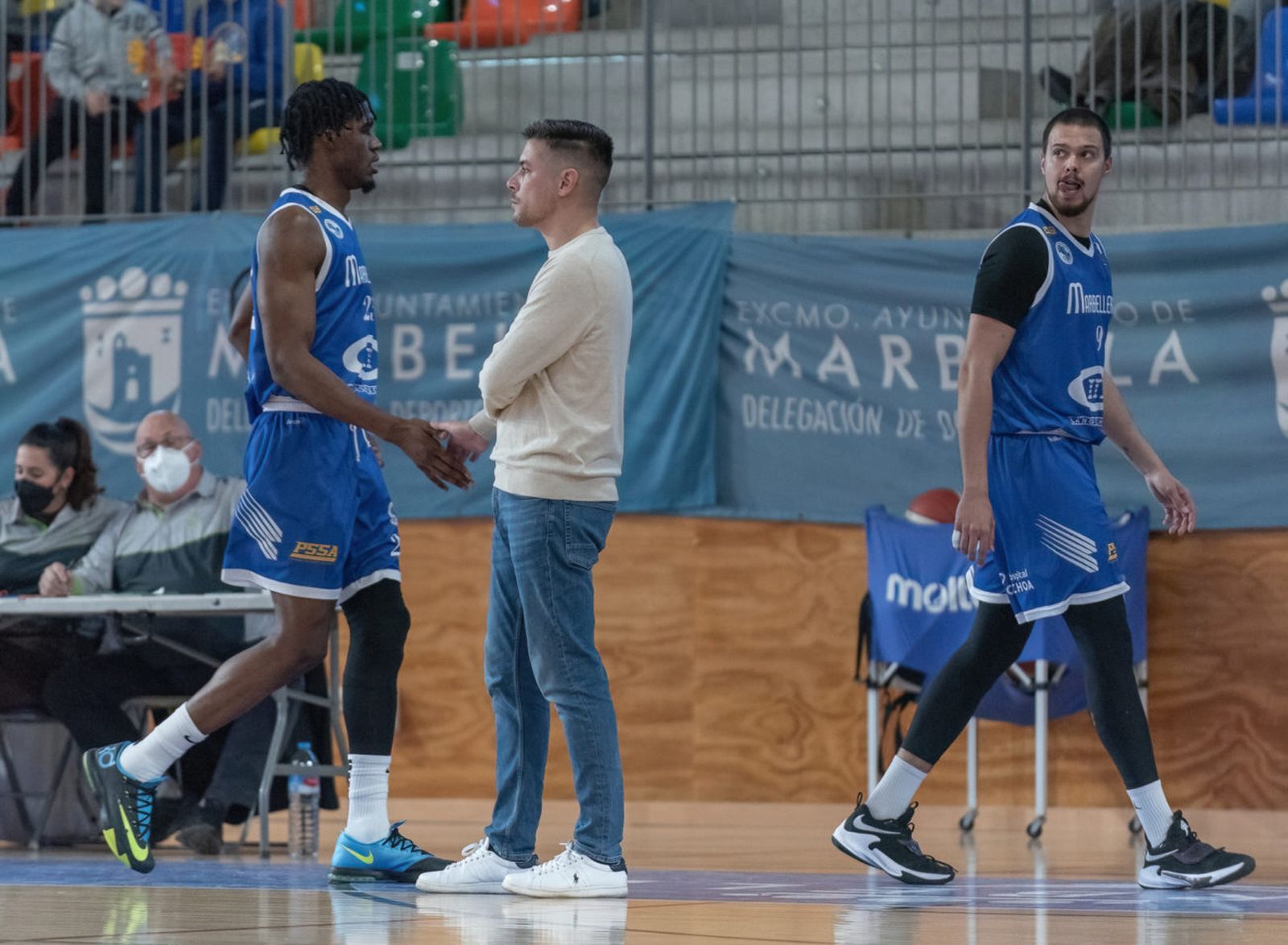 Pablo García, en un partido con el CB Marbella.