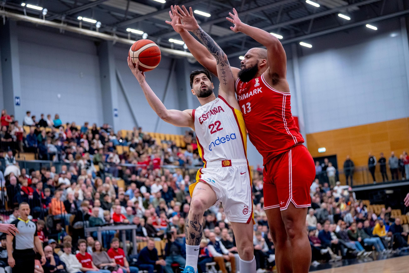 Las mejores fotos del Dinamarca-España de baloncesto