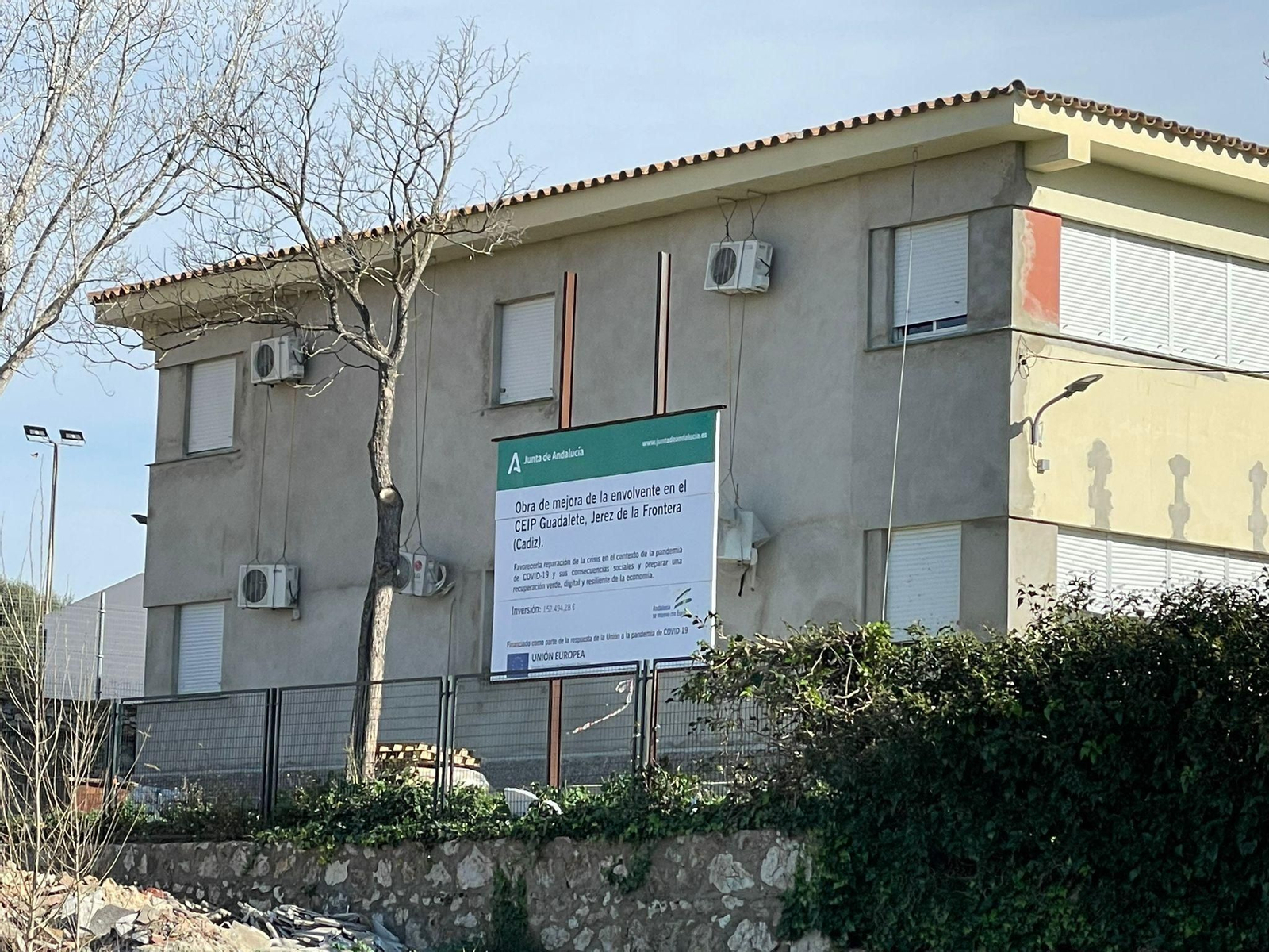 Una imagen del estado en el que se encuentran las obras.