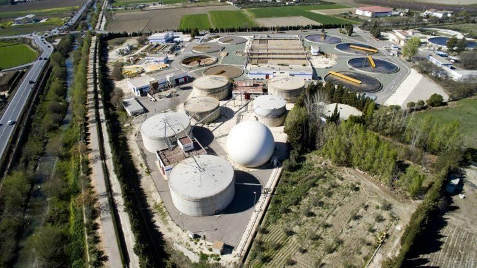 Vista aérea de la biofactoría Sur