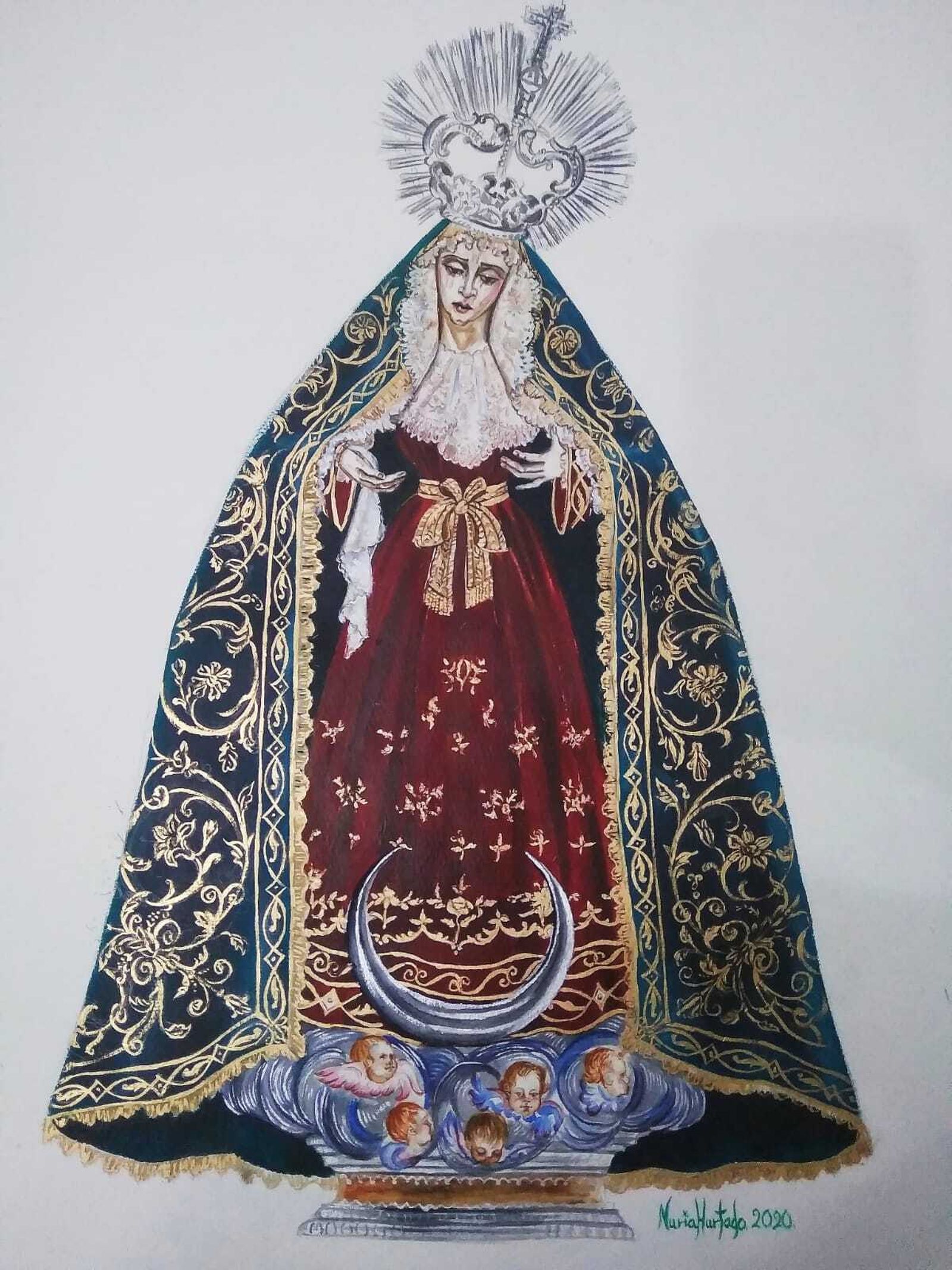 Nuevo terno para la Virgen del Consuelo del Pelirón