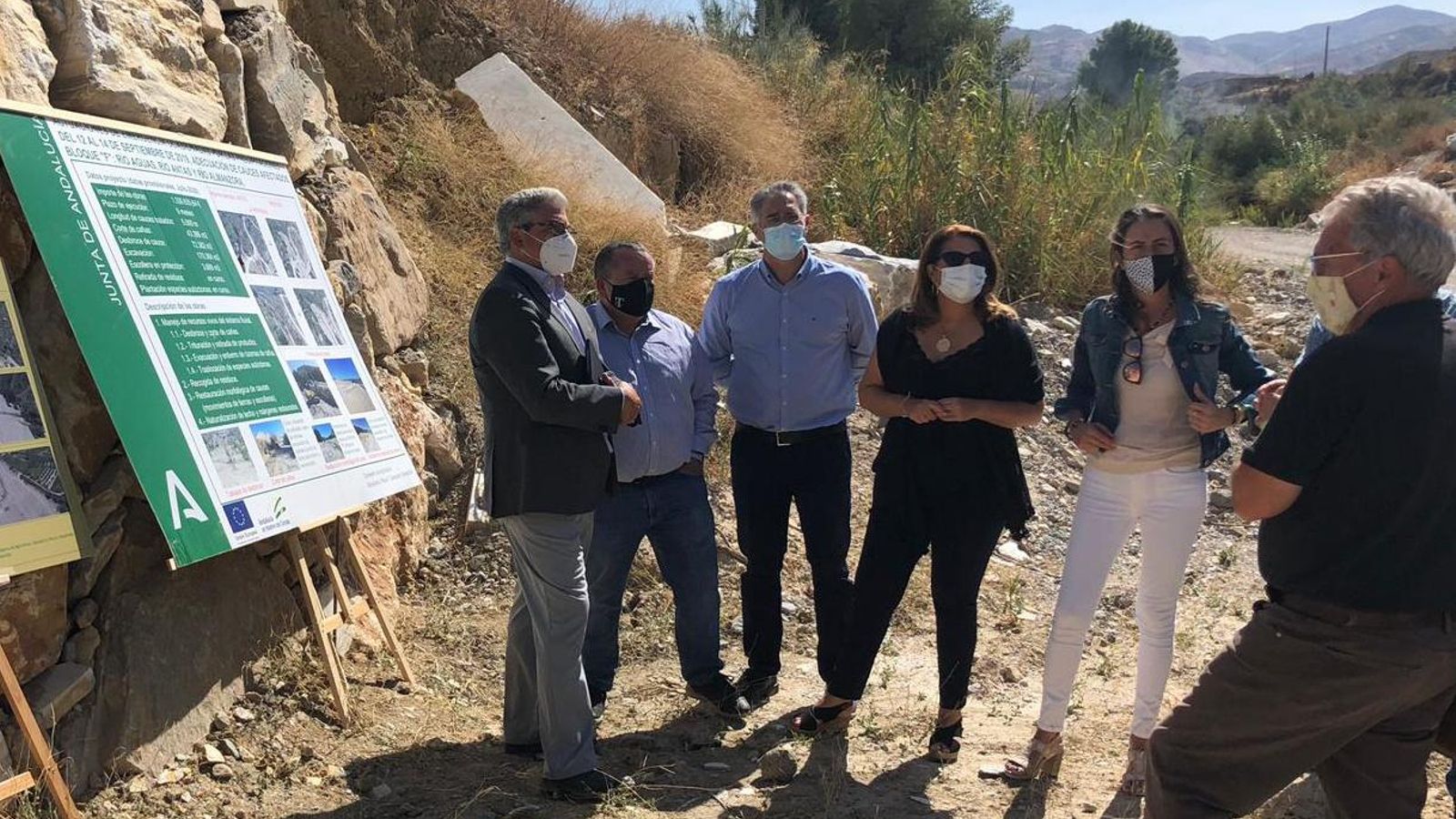 La consejera en la zona de las actuaciones