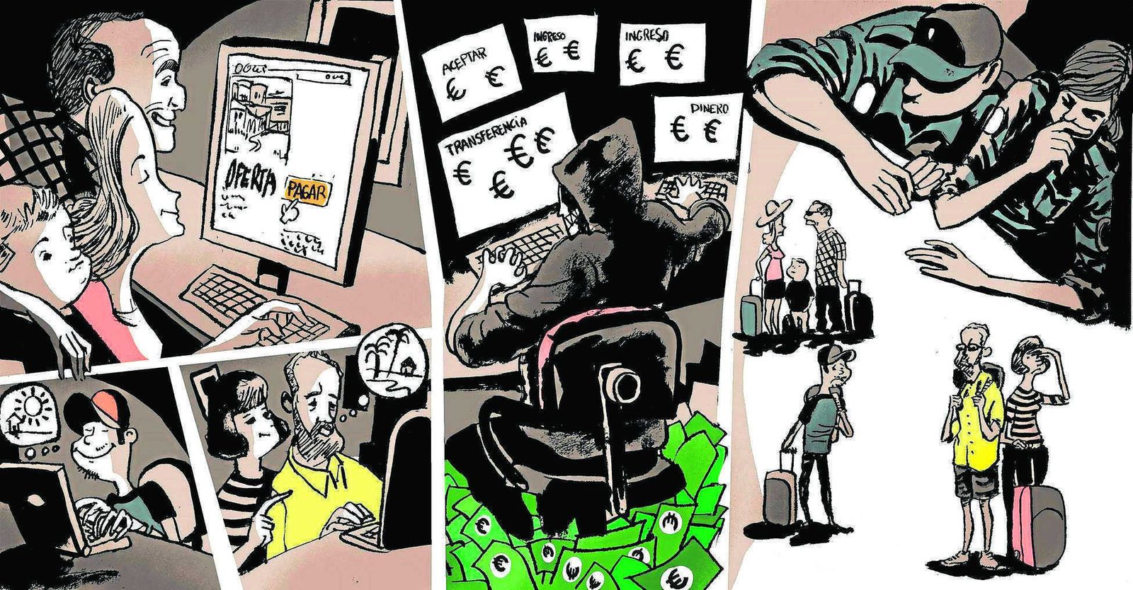 Las estafas con tarjetas de crédito y cheques de viaje se triplican en internet