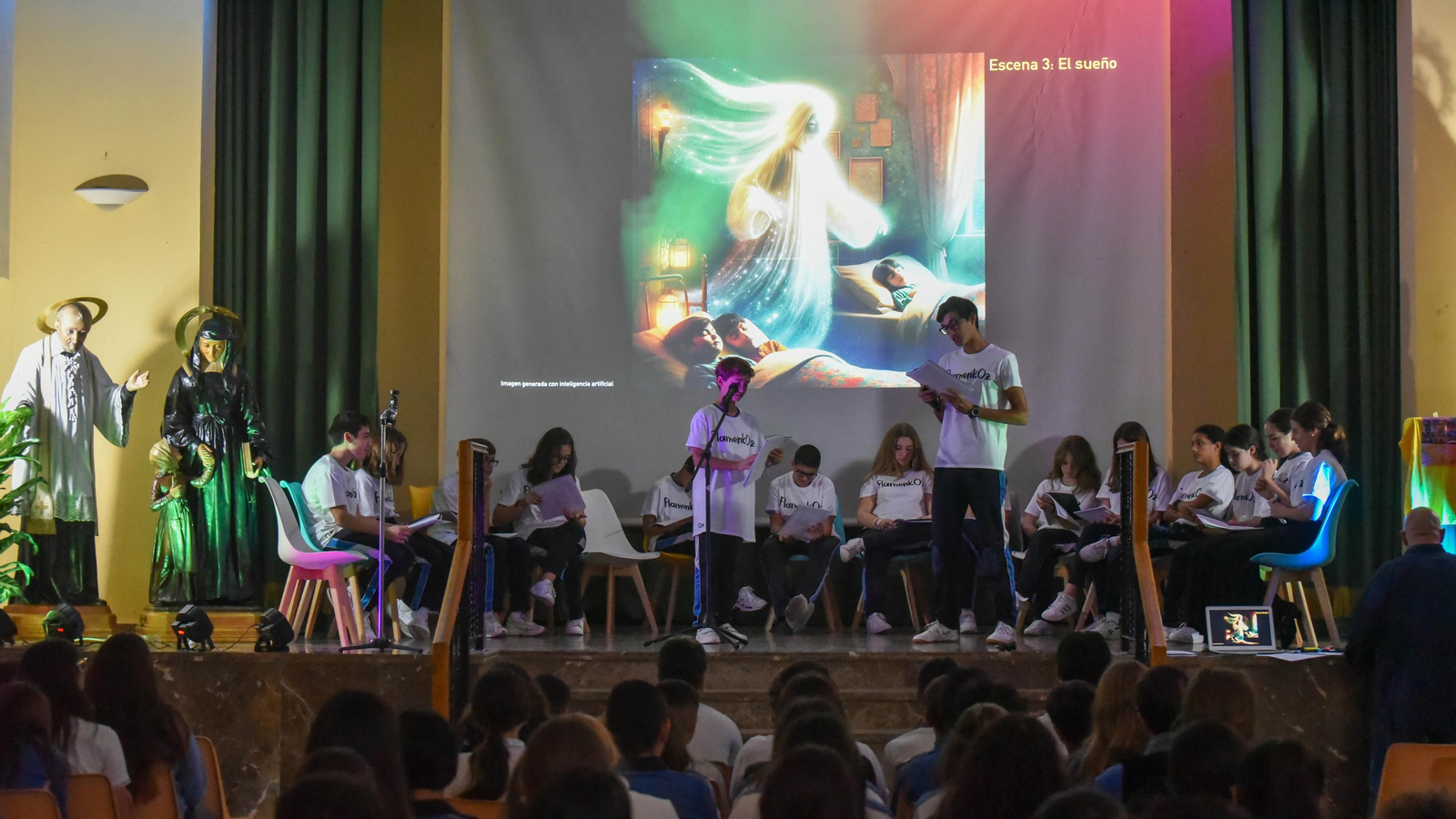 Flamenkoz, lectura de la obra en el  colegio Huerta de la Cruz, en imágenes