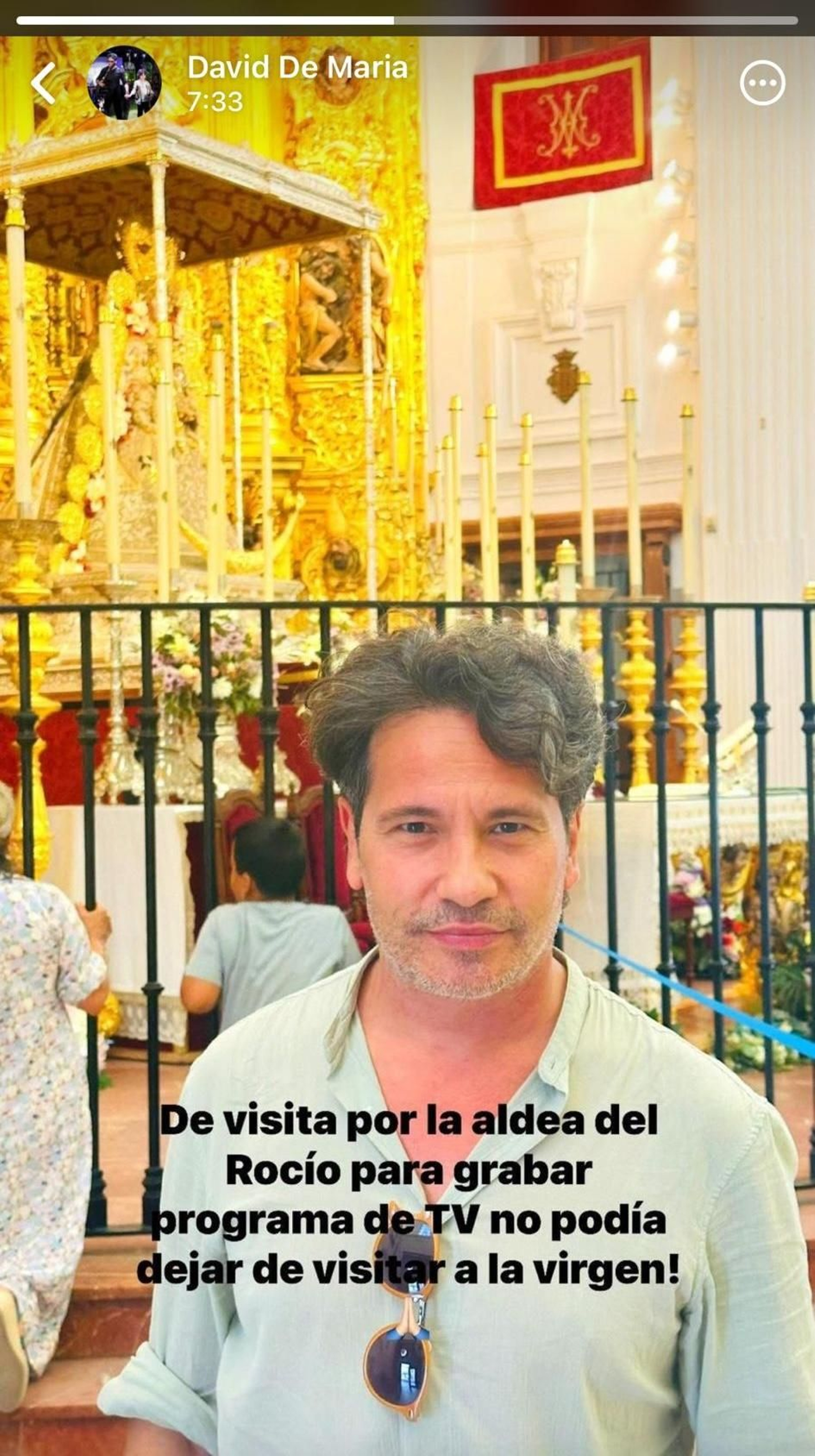 David de María visitando a la Virgen del Rocío David de María visitando a la Virgen del Rocío