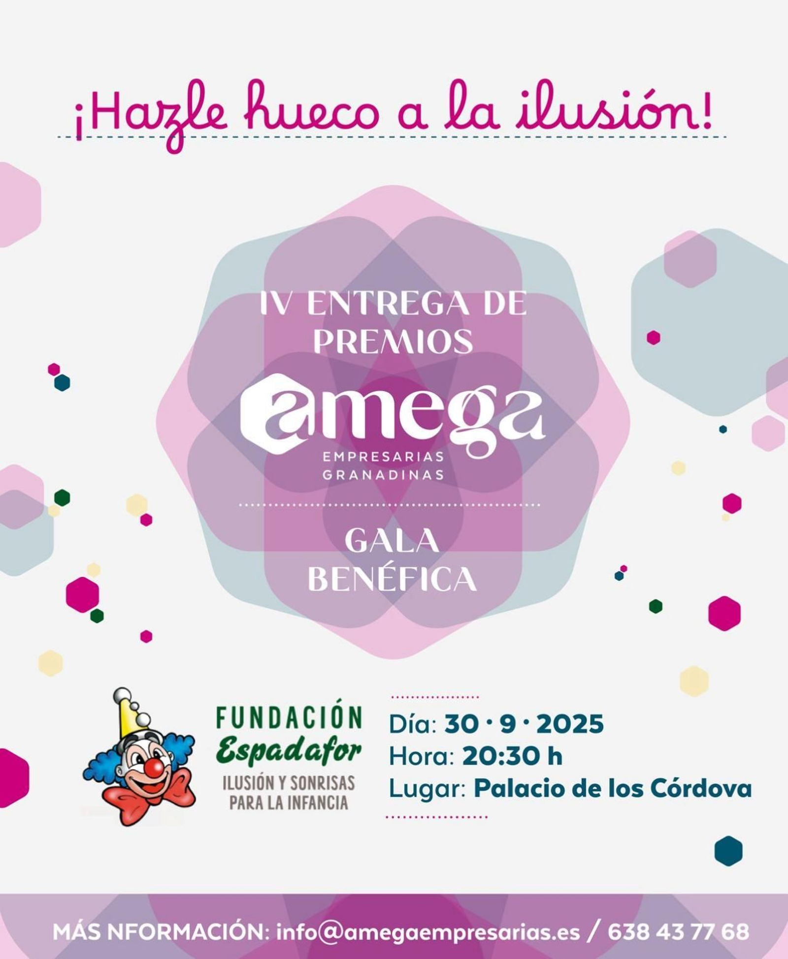 Cartel oficial de la IV Gala Benéfica de AMEGA.