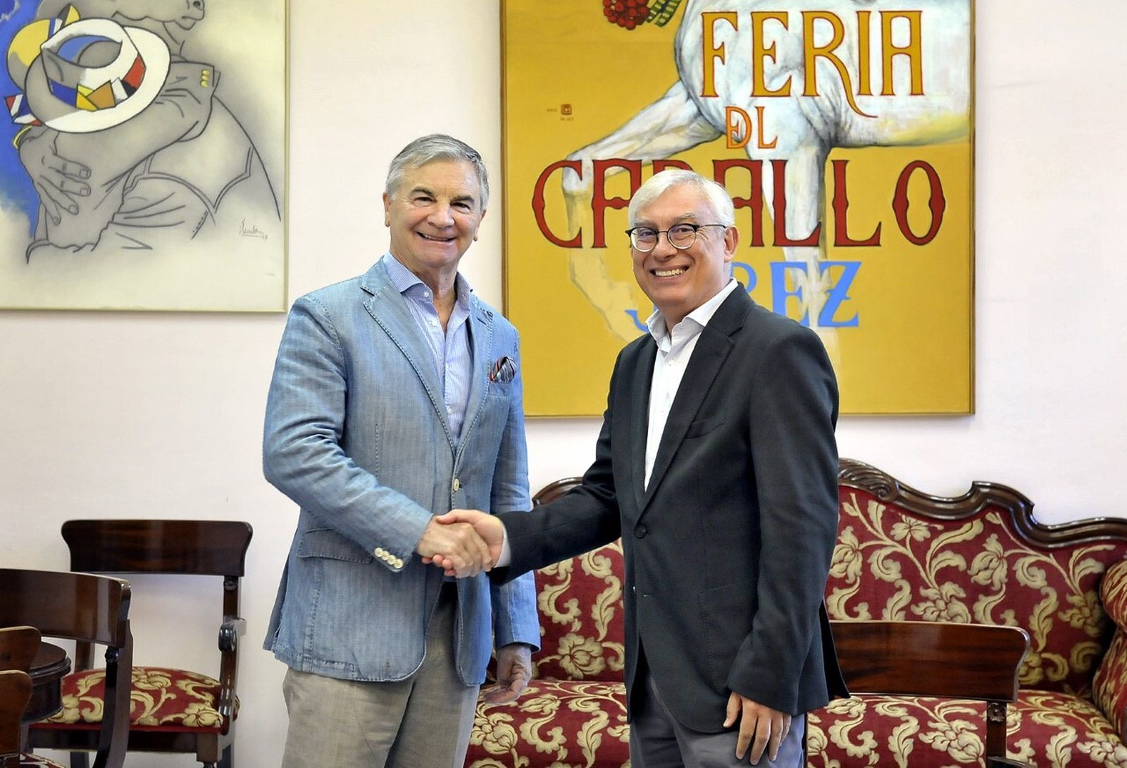 Jesús Rodríguez, presidente local de Cruz Roja Jerez, y José Antonio Cabello