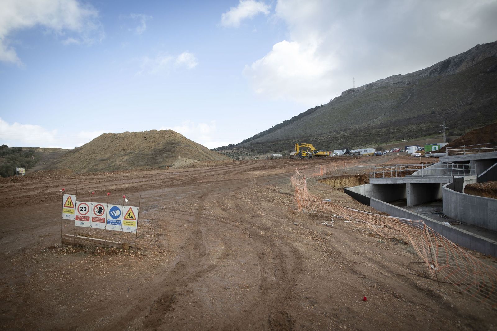 Obras en el tramo de Riofrío de la Variante de Loja