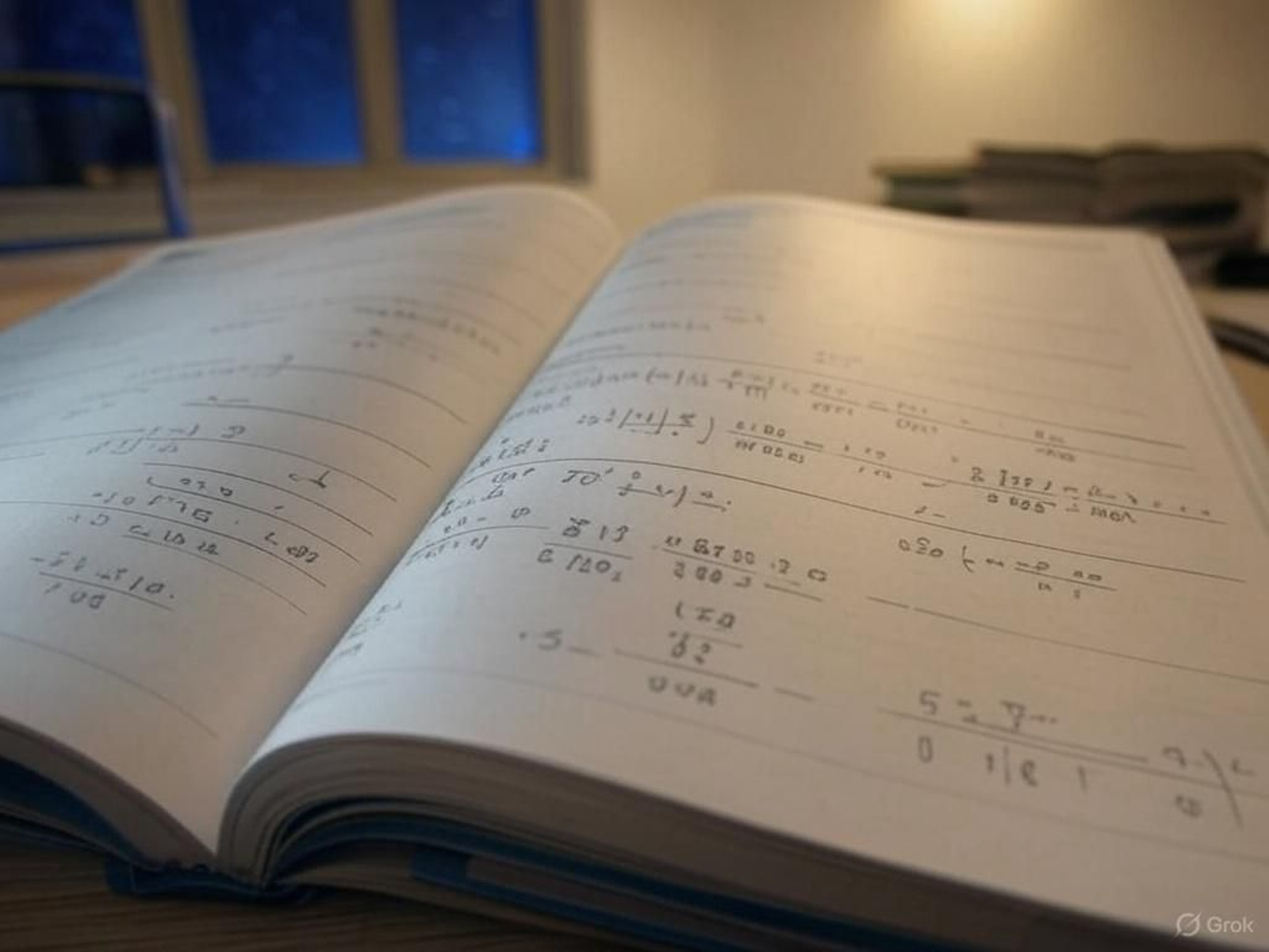 Cuaderno con operaciones matemáticas