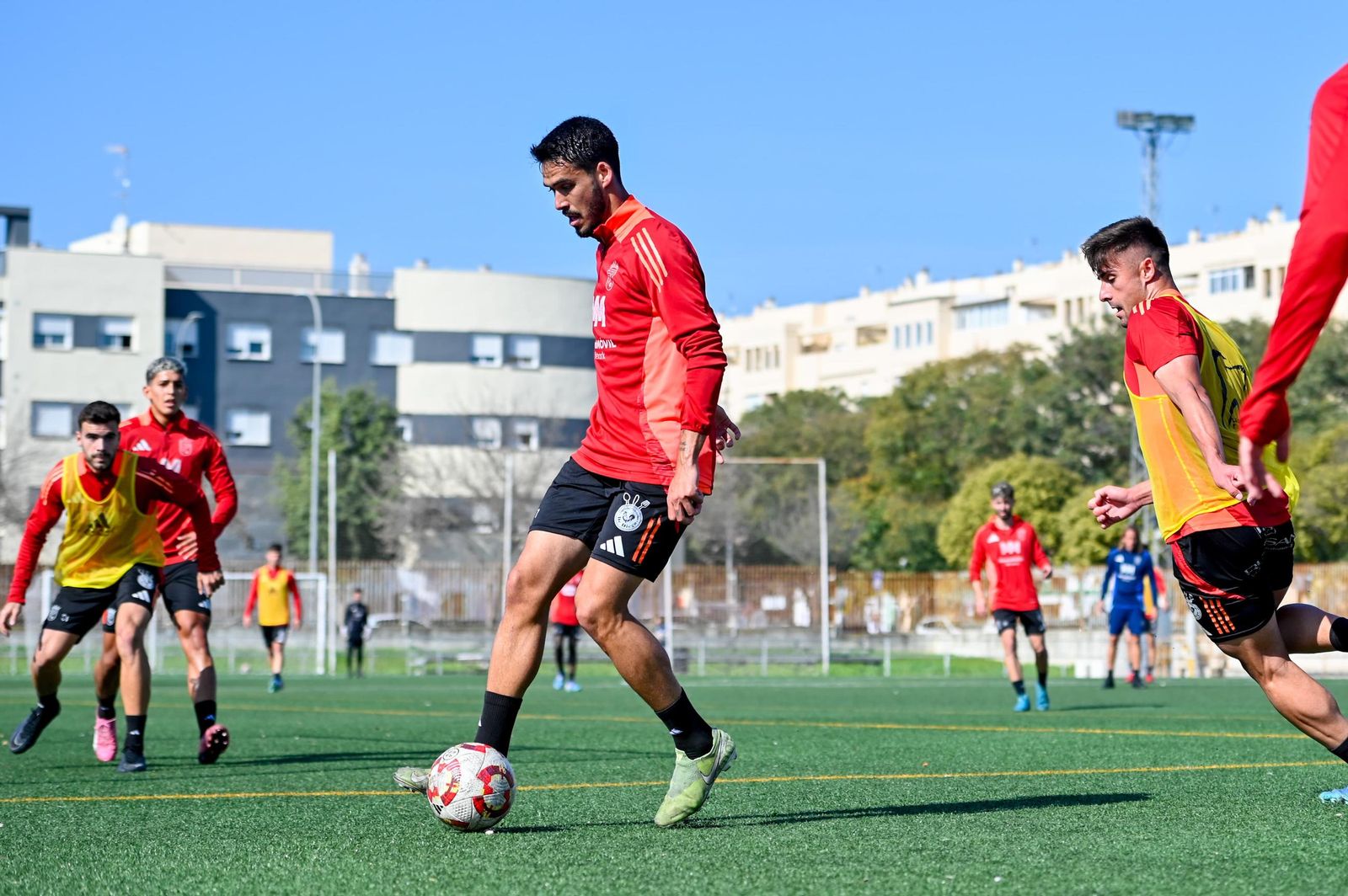 Imágenes del entrenamiento del Xerez CD en La Granja