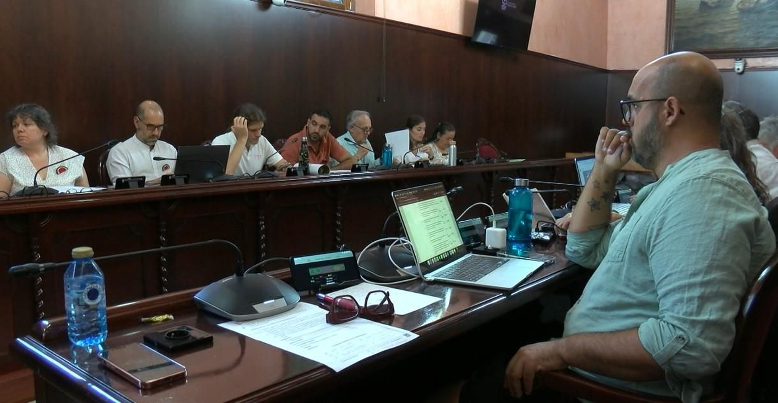 Calos Salguero en la oposión del salon de plenos del Ayuntamiento de Puerto Real