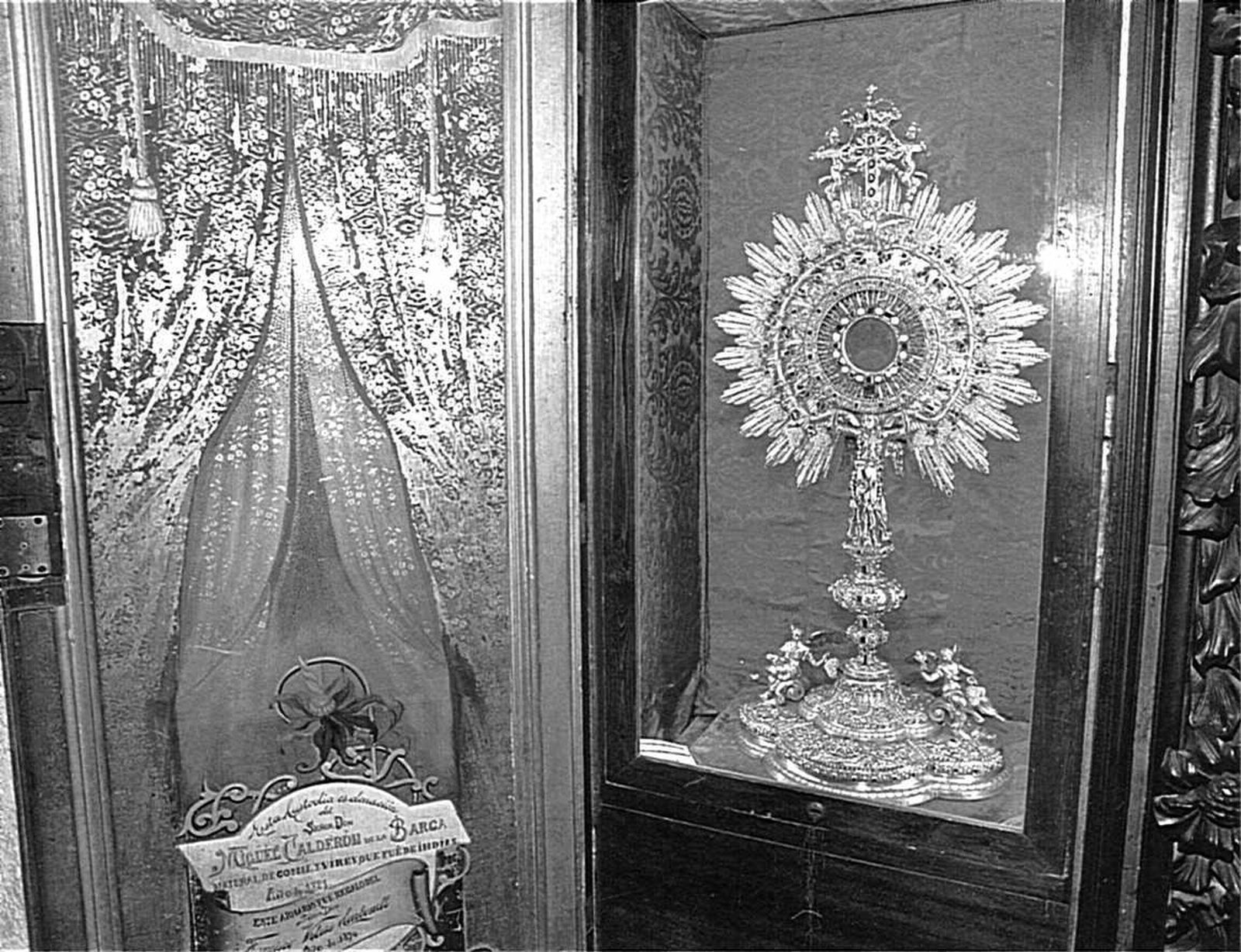 Custodia donada por Miguel Calderón de la Barca