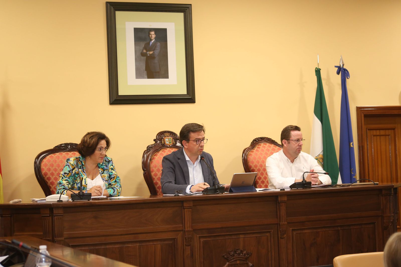 Un momento de la sesión plenaria celebrada en el Ayuntamiento de Lucena.